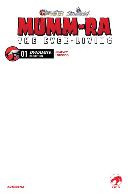 MUMMRA THE EVERLIVING #1 CVR F BLANK AUTHENTIX VAR