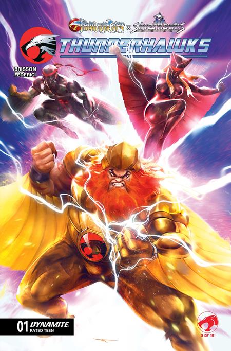 THUNDERCATS X SILVERHAWKS THUNDERHAWKS #1 CVR R INC 1:100 IVAN TAO SIGNED BY LARRY KENNEY VAR (NET)
