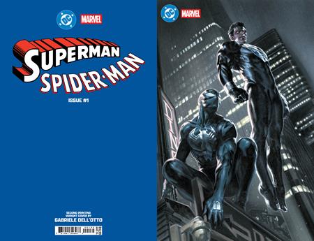 DC MARVEL SUPERMAN SPIDER-MAN #1 (ONE SHOT) Second Printing Cvr D Gabriele Dell'Otto Foil Card Stock Var