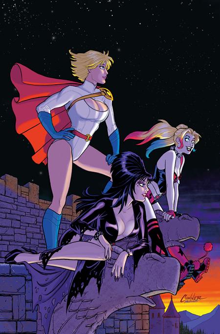 HARLEY QUINN X ELVIRA #3 CVR K INC 1:20 AMANDA CONNER NIGHT VIRGIN VAR