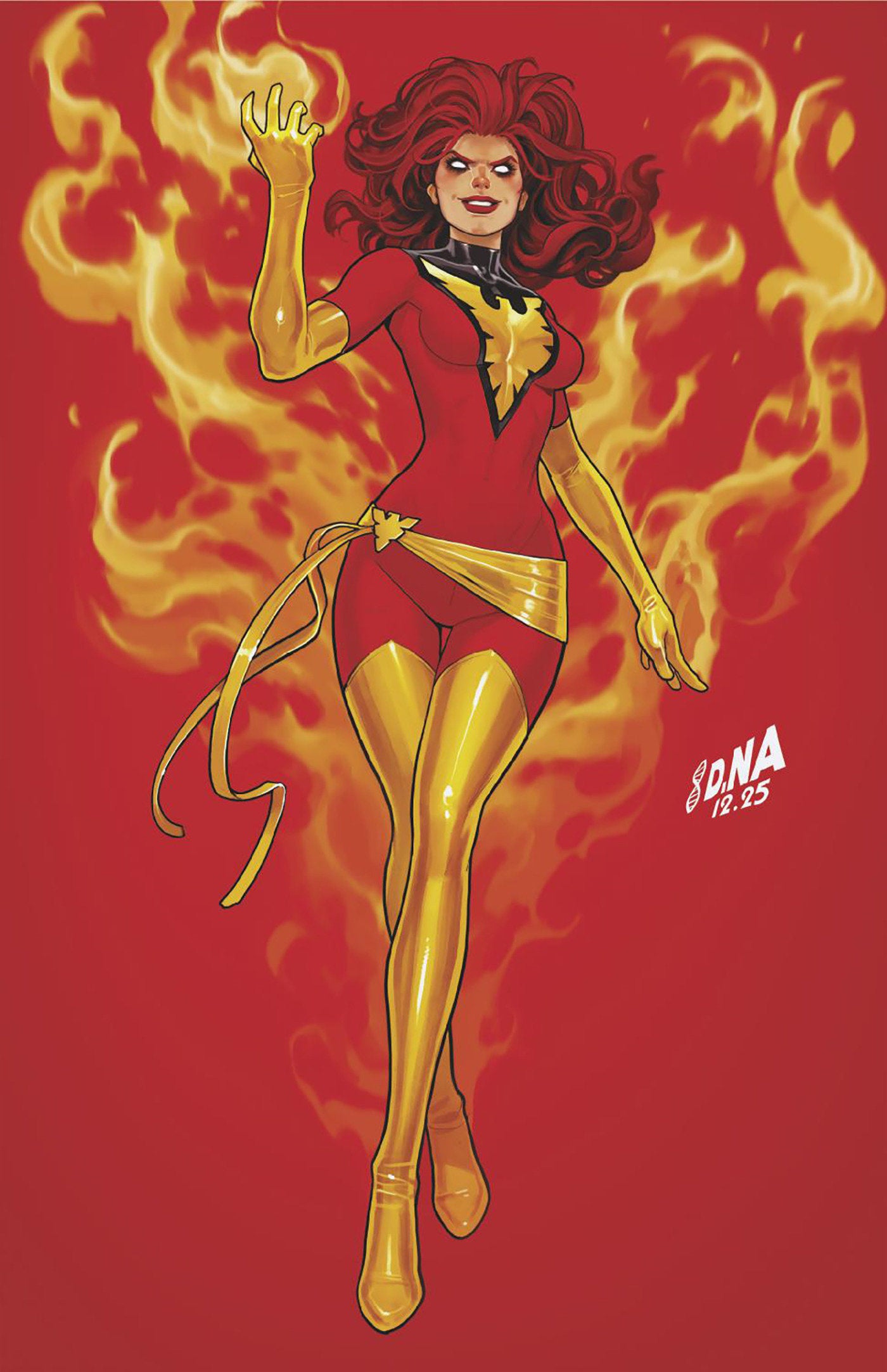 X-MEN #25 DAVID NAKAYAMA COLOR BLOCK RED VIRGIN VARIANT