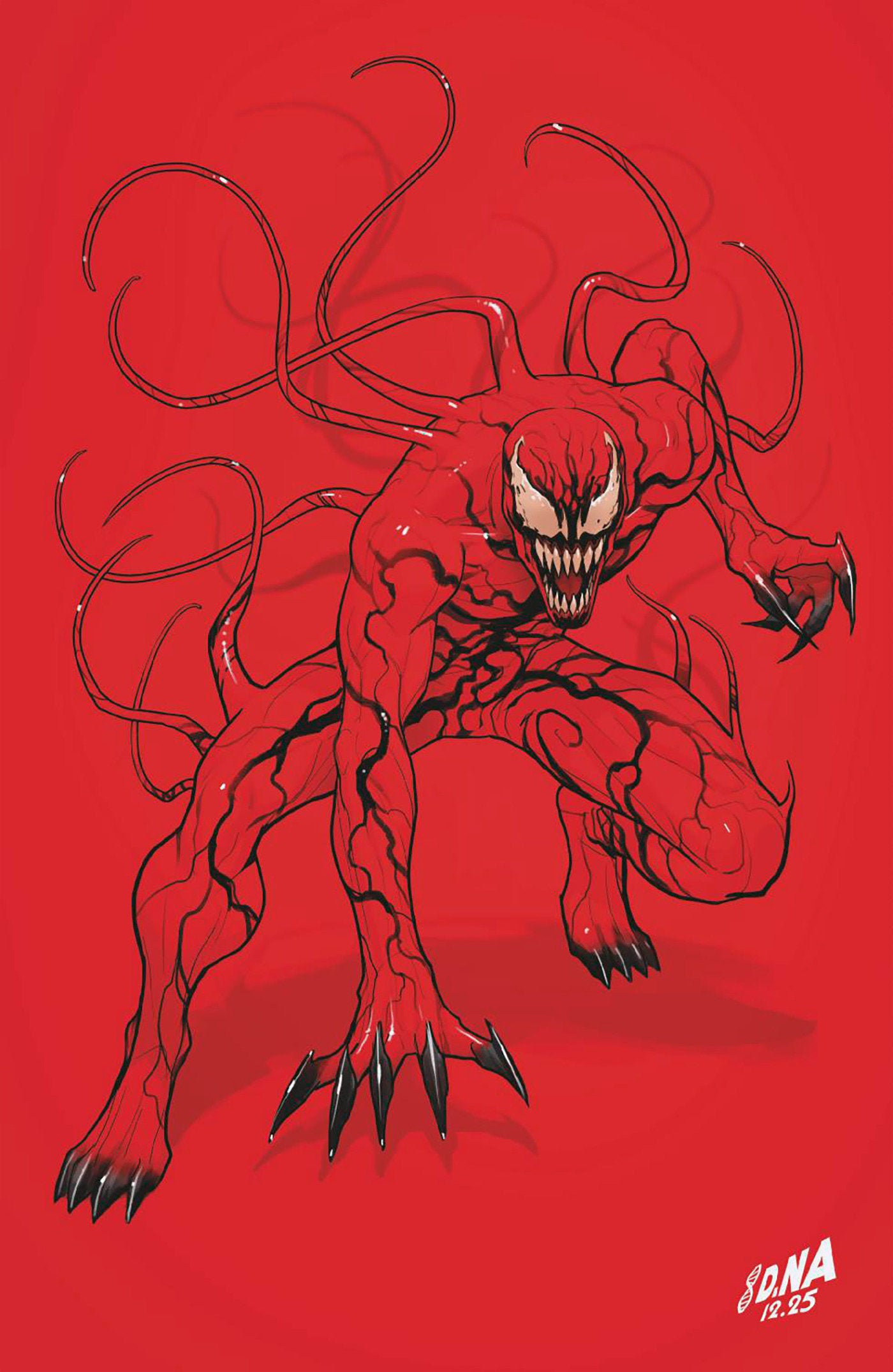 VENOM #254 DAVID NAKAYAMA COLOR BLOCK RED VIRGIN VARIANT