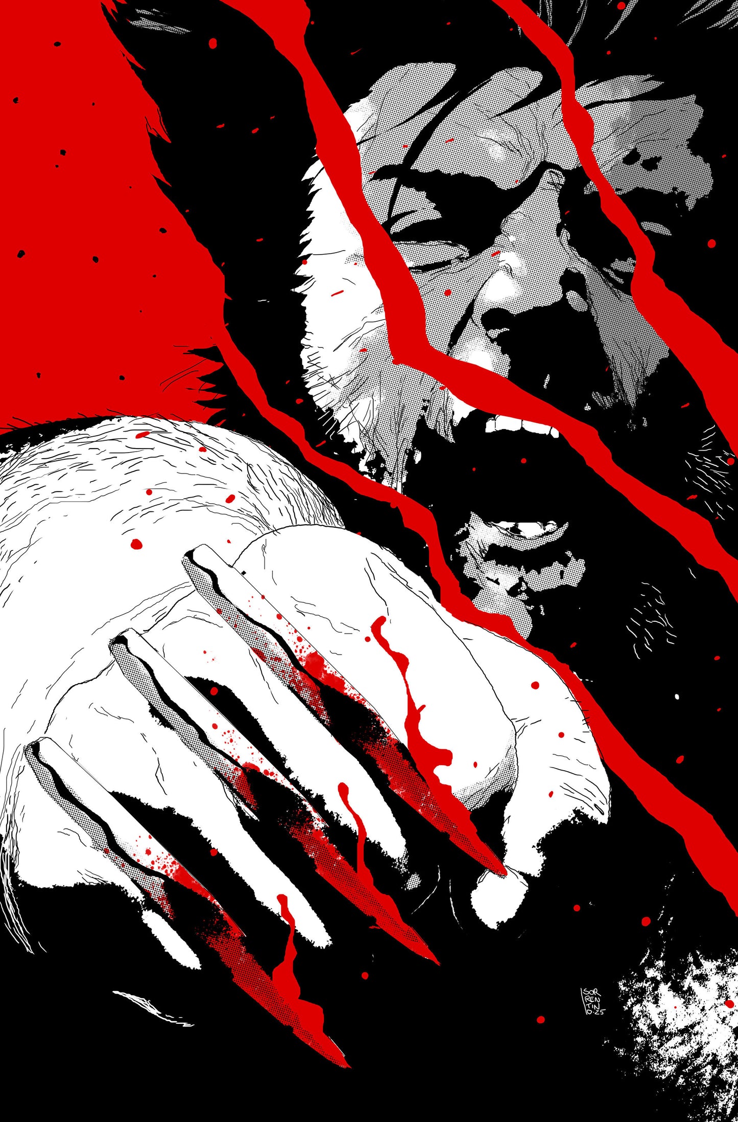 LOGAN: BLACK, WHITE & BLOOD #1 ANDREA SORRENTINO VIRGIN VARIANT