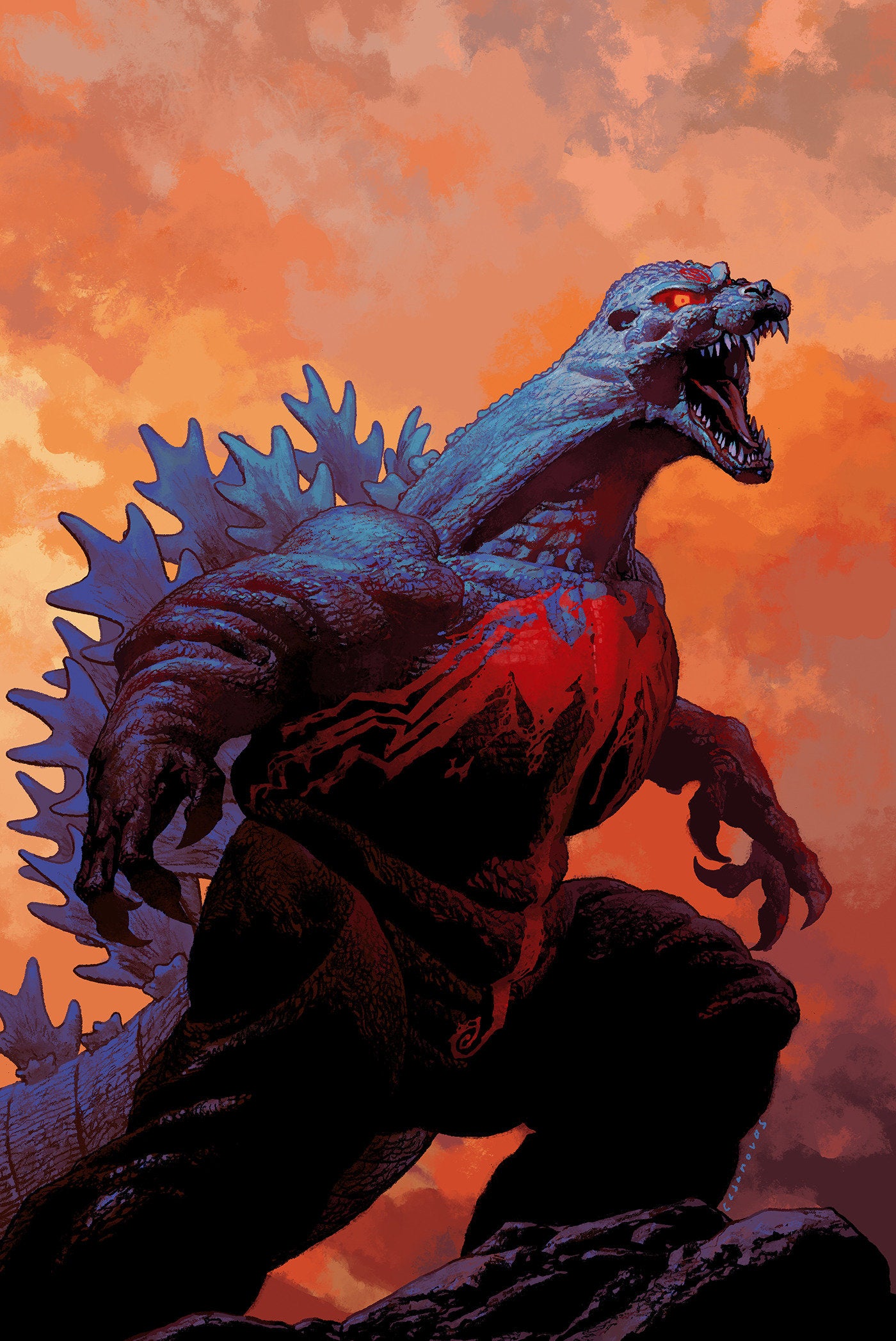 GODZILLA: INFINITY ROAR #1 JOSEMARIA CASANOVAS RATIO VIRGIN 2ND PRINTING VARIANT