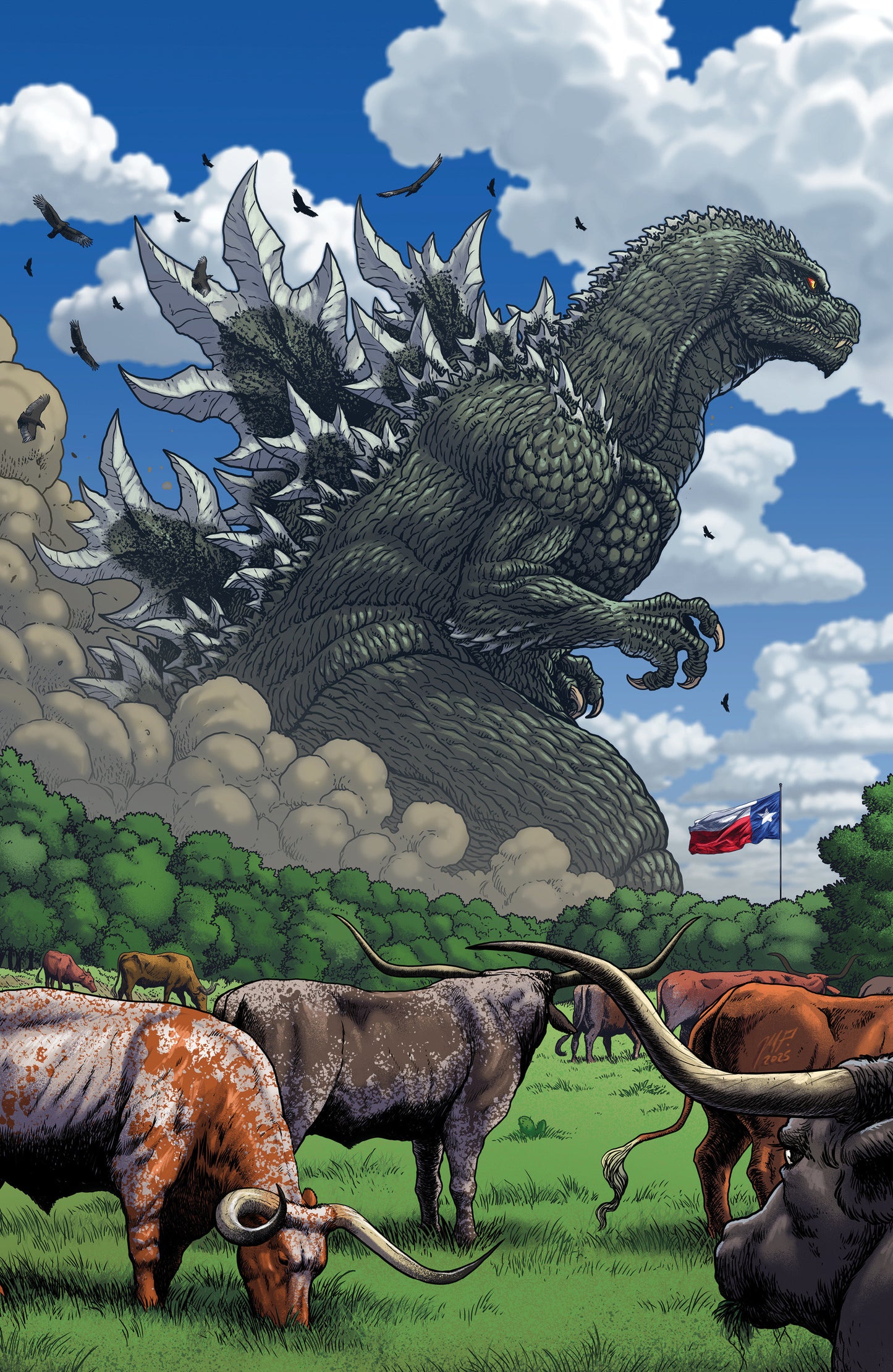 Godzilla Vs. America: Texas Variant RI (50) (Frank Full Art)