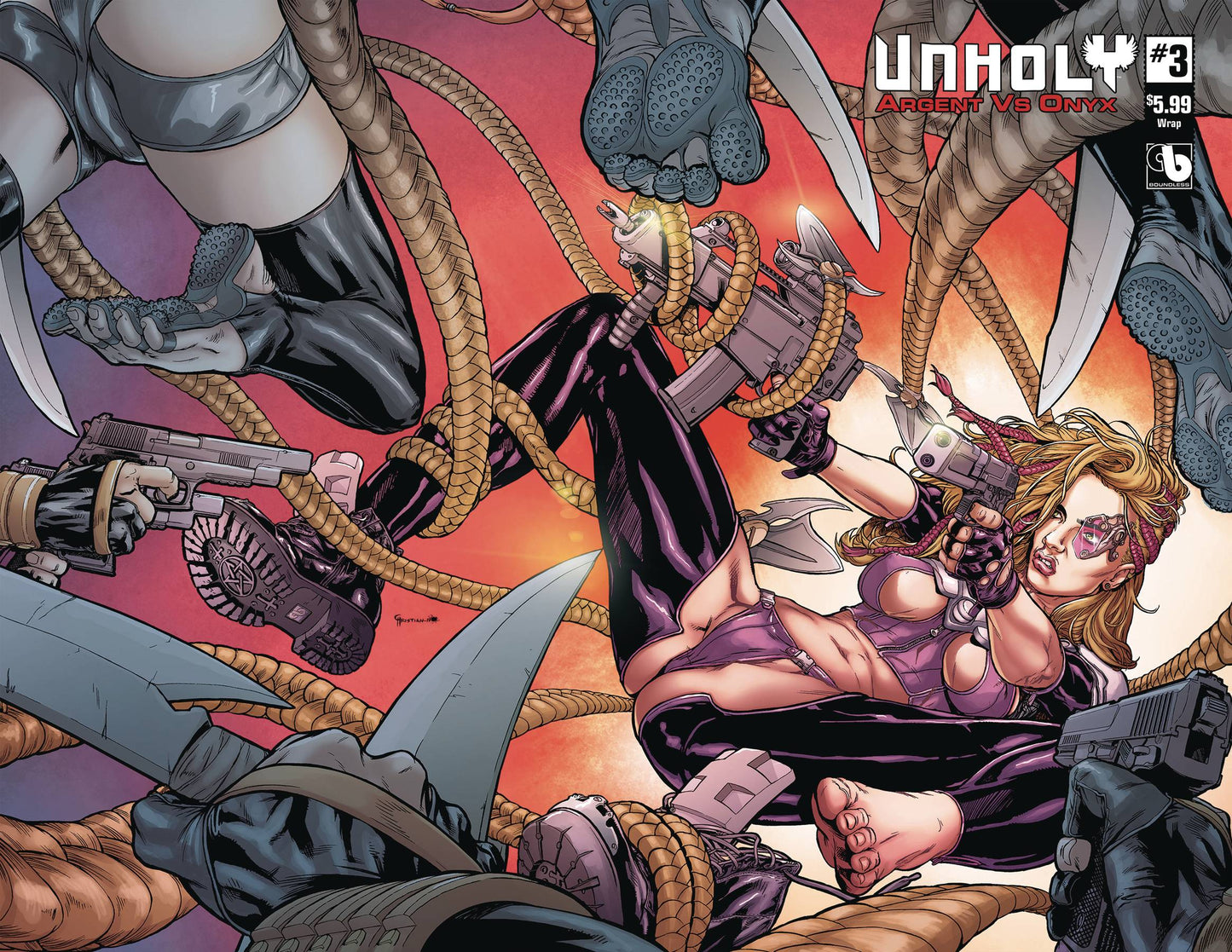 UNHOLY ARGENT VS ONYX #3 WRAP (O/A) (MR)