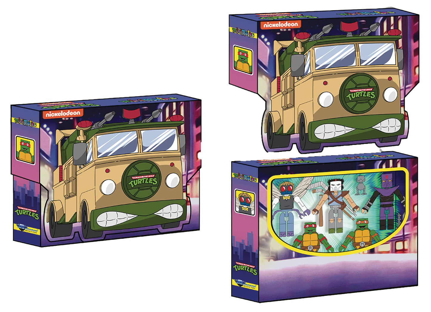 TMNT MINIMATES PARTY WAGON DLX BOX SET (O/A) (C: 1-1-2)