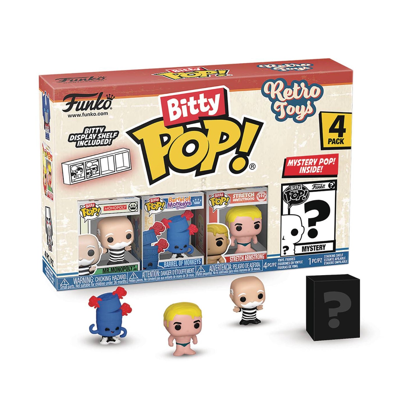 BITTY POP RETRO TOYS MR MONOPOLY 4PK FIG (C: 1-1-2)