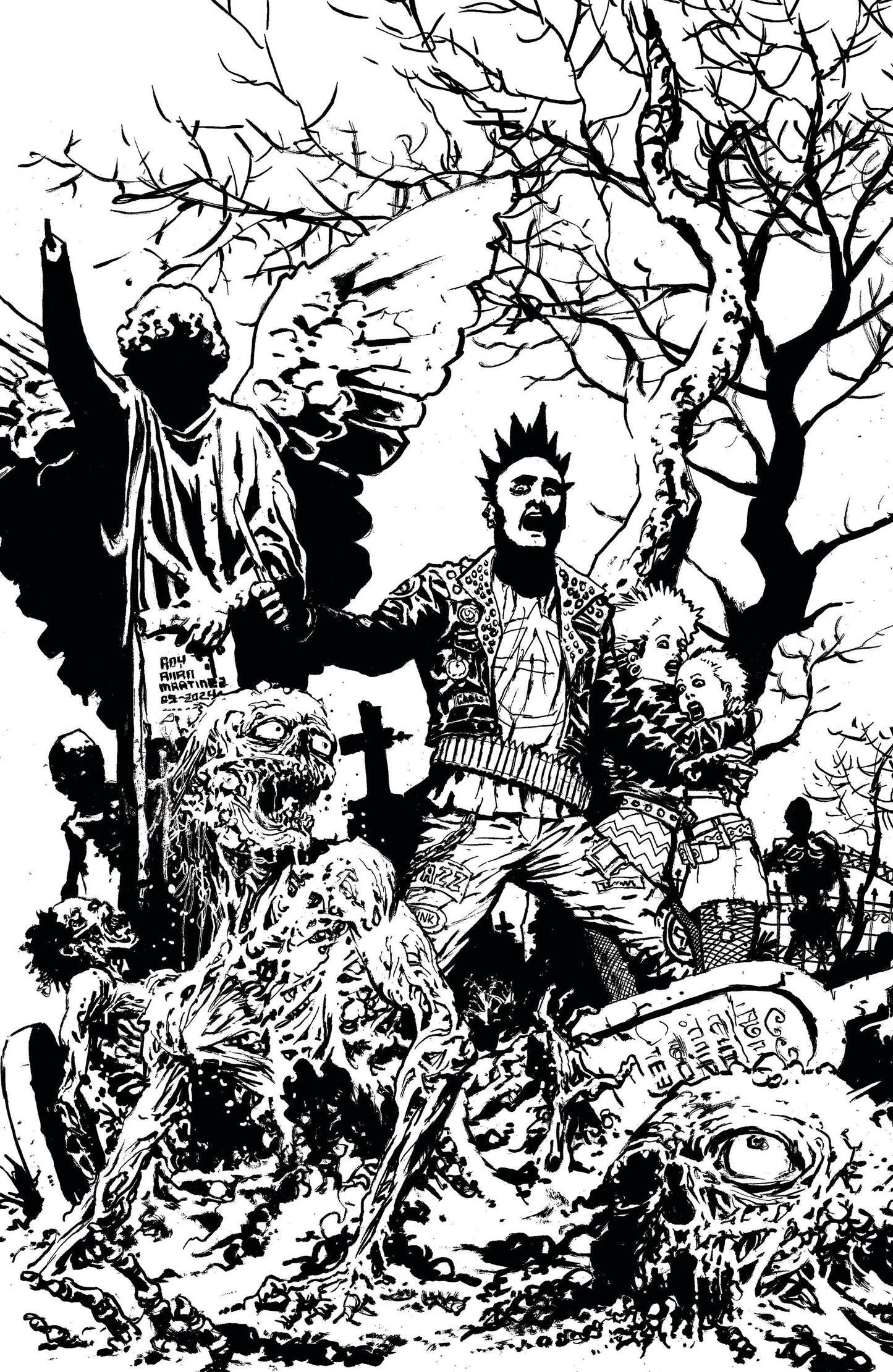 RETURN OF THE LIVING DEAD #4 CVR E B&W MARTINEZ LTD ED (O/A)