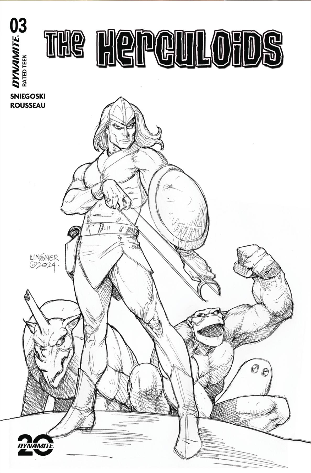 HERCULOIDS #3 CVR J 10 COPY INCV LINSNER LINE ART (C: 1-1-2)
