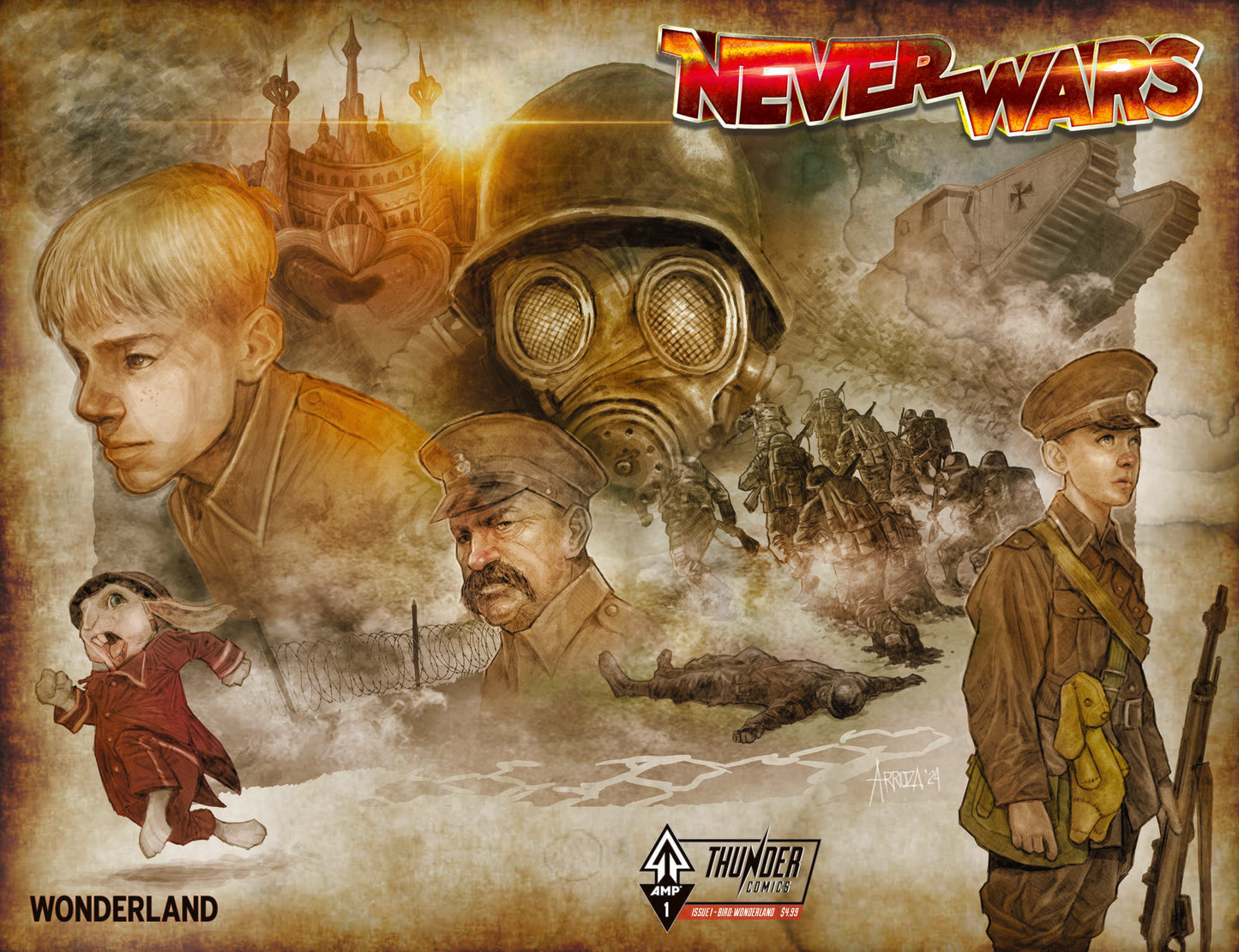 NEVERWARS #1 GEORGIE BIRD / WONDERLAND ONESHOT CVR B ARROZA