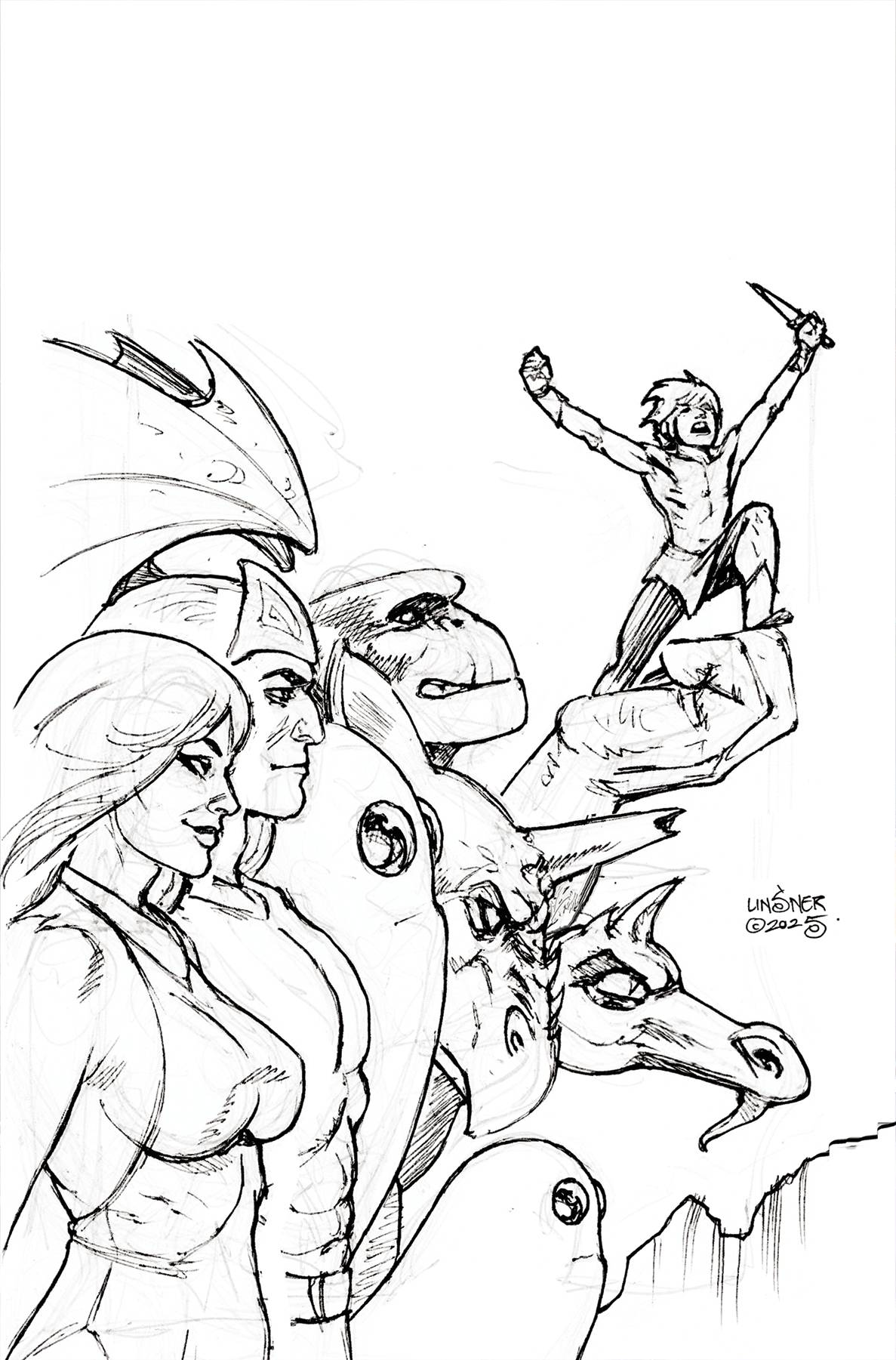 HERCULOIDS #4 CVR I 15 COPY INCV LINSNER LINE ART (C: 1-1-2)