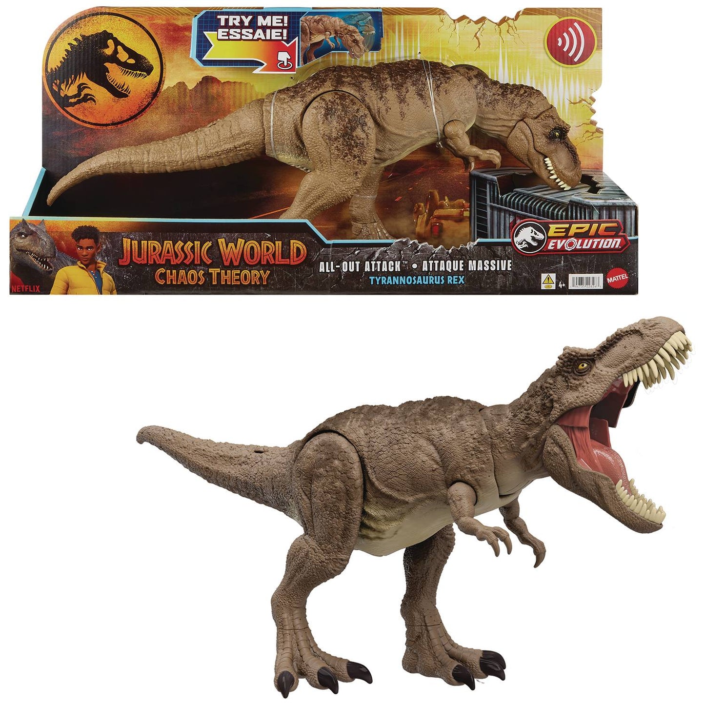 JURASSIC WORLD ALL-OUT ATTACK T-REX FIG (NET) (C: 1-1-2)