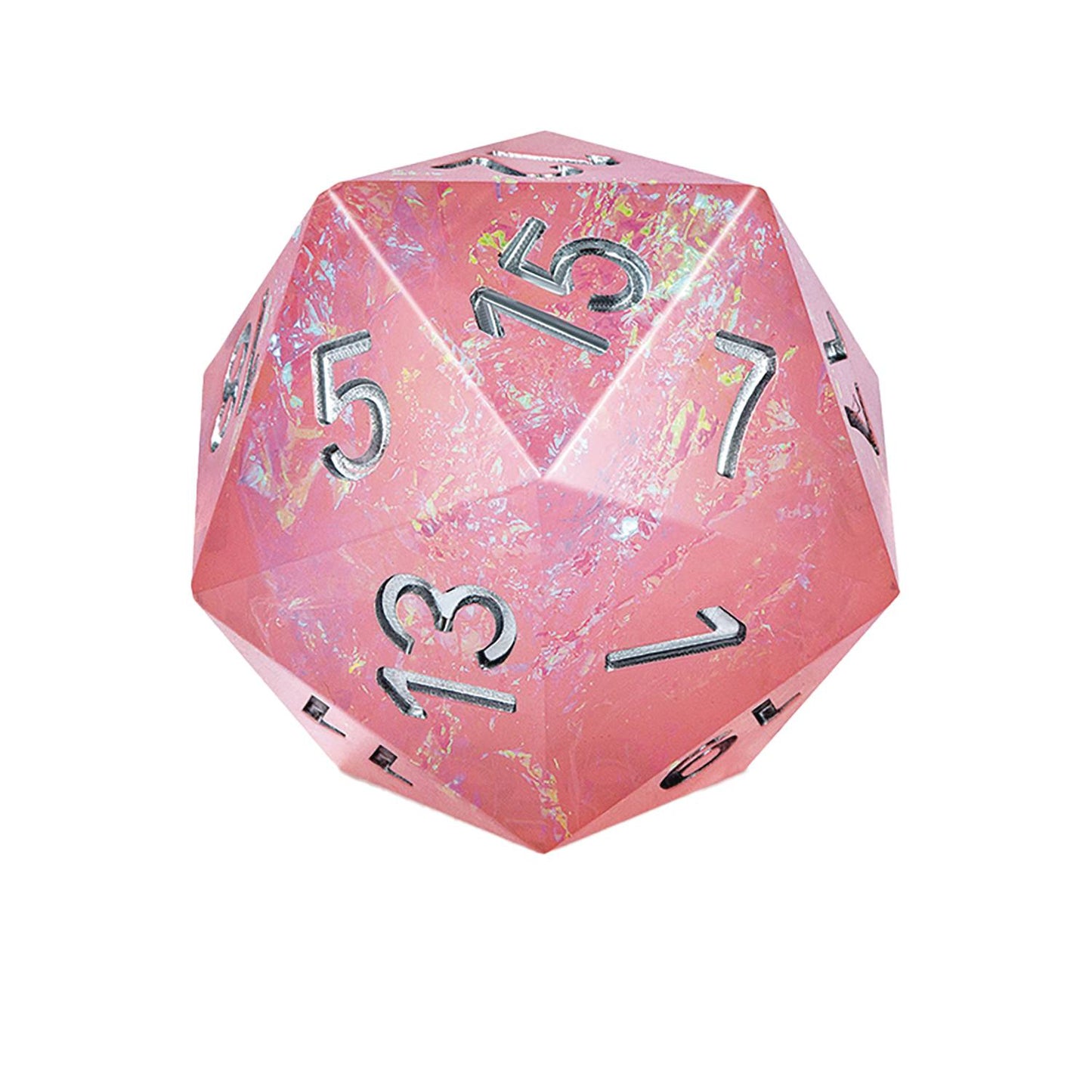 JUMBO D20 PINK LEMONADE DIE (NET) (C: 1-1-2)