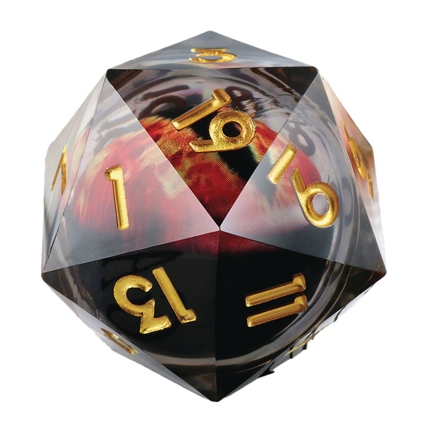 JUMBO D20 DRAGON EYE RED DIE (NET) (C: 1-1-2)