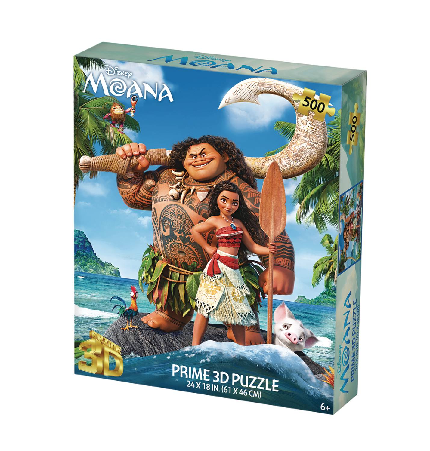 DISNEY MOANA 500PC 24X18 3D PUZZLE (NET) (C: 1-1-2)