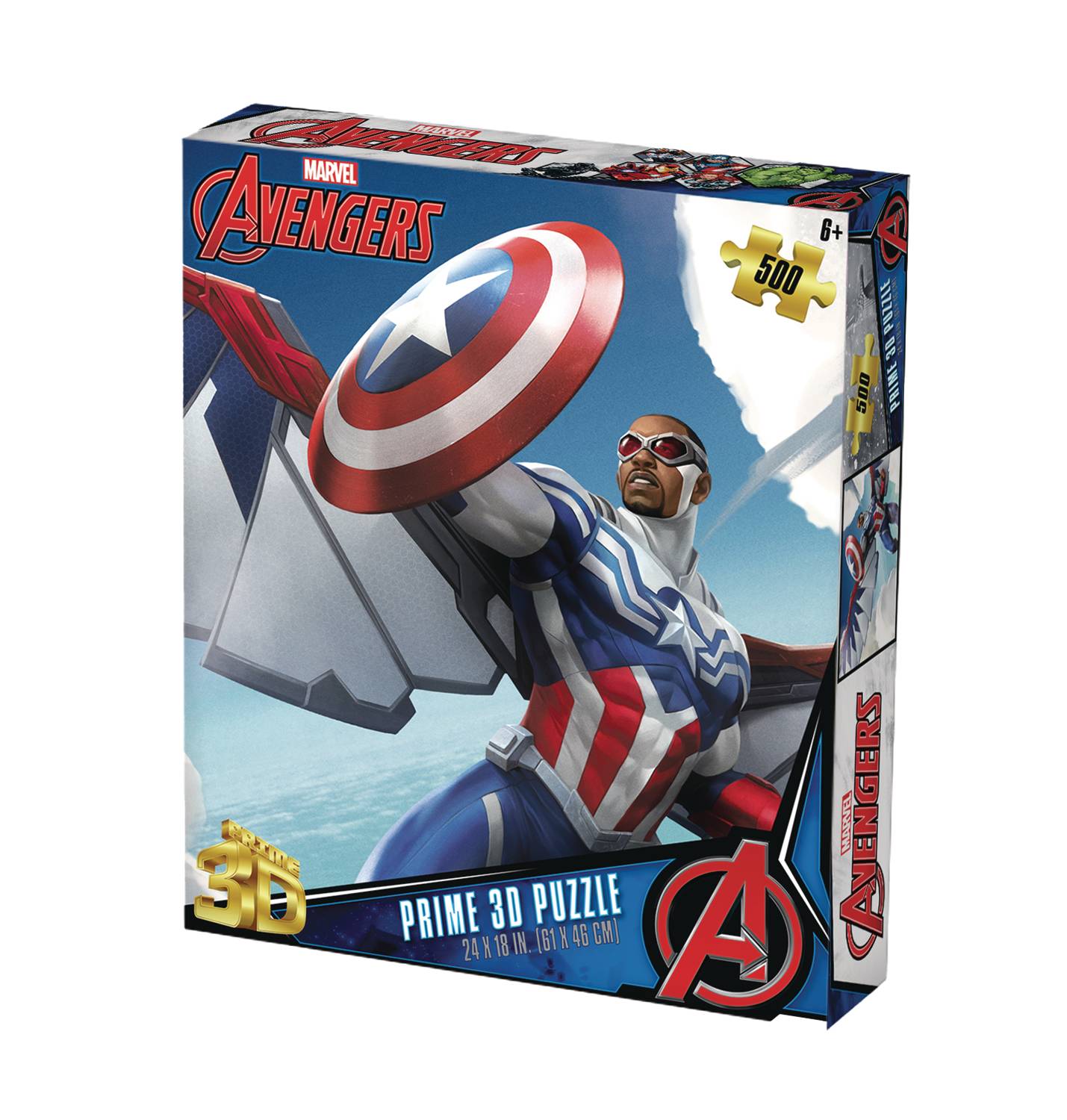 MARVEL AVENGERS FALCON 500PC 24X18 3D PUZZLE (NET) (C: 1-1-2