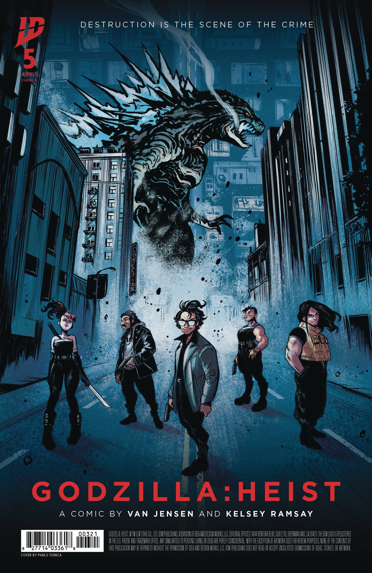 GODZILLA HEIST #5 CVR B TUNICA MOVIE