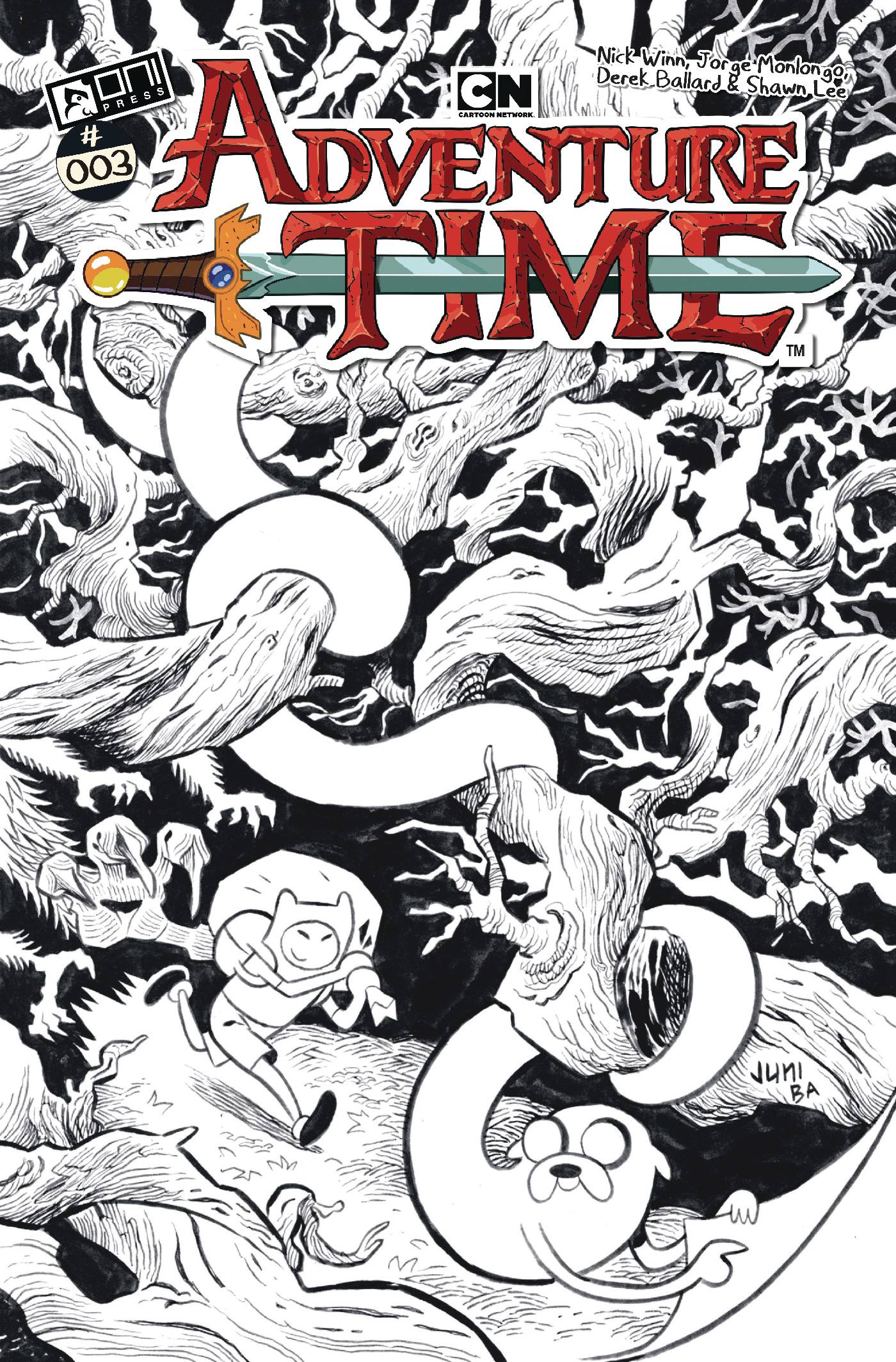 ADVENTURE TIME (2025) #3 CVR F 50 COPY INCV B&W BA
