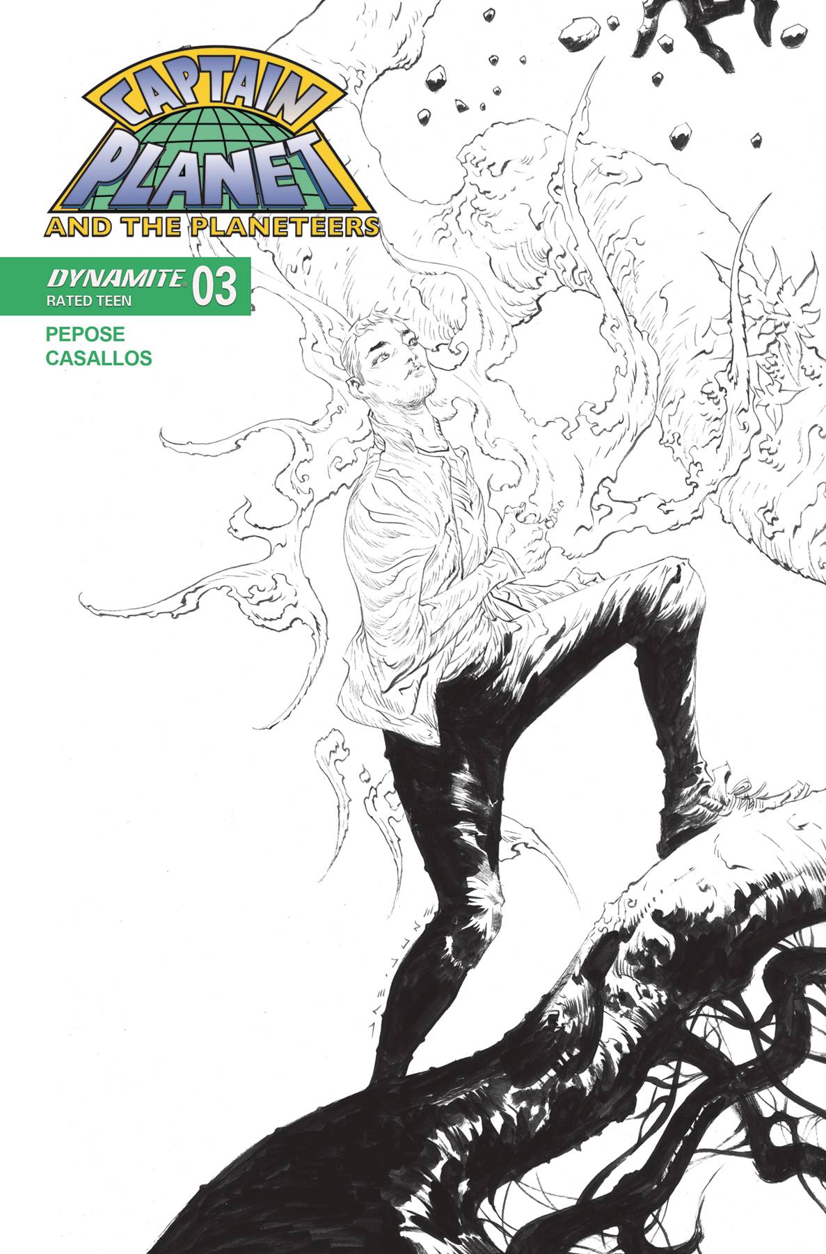 CAPTAIN PLANET #3 CVR G 10 COPY INCV LEE LINE ART (C: 1-0-0)