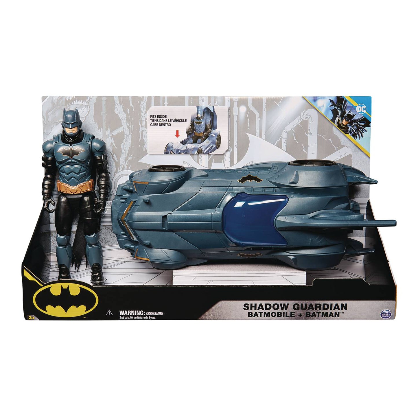BATMAN 12IN SHADOW GUARDIAN BATMOBILE W/ FIGURE SET (NET) (C