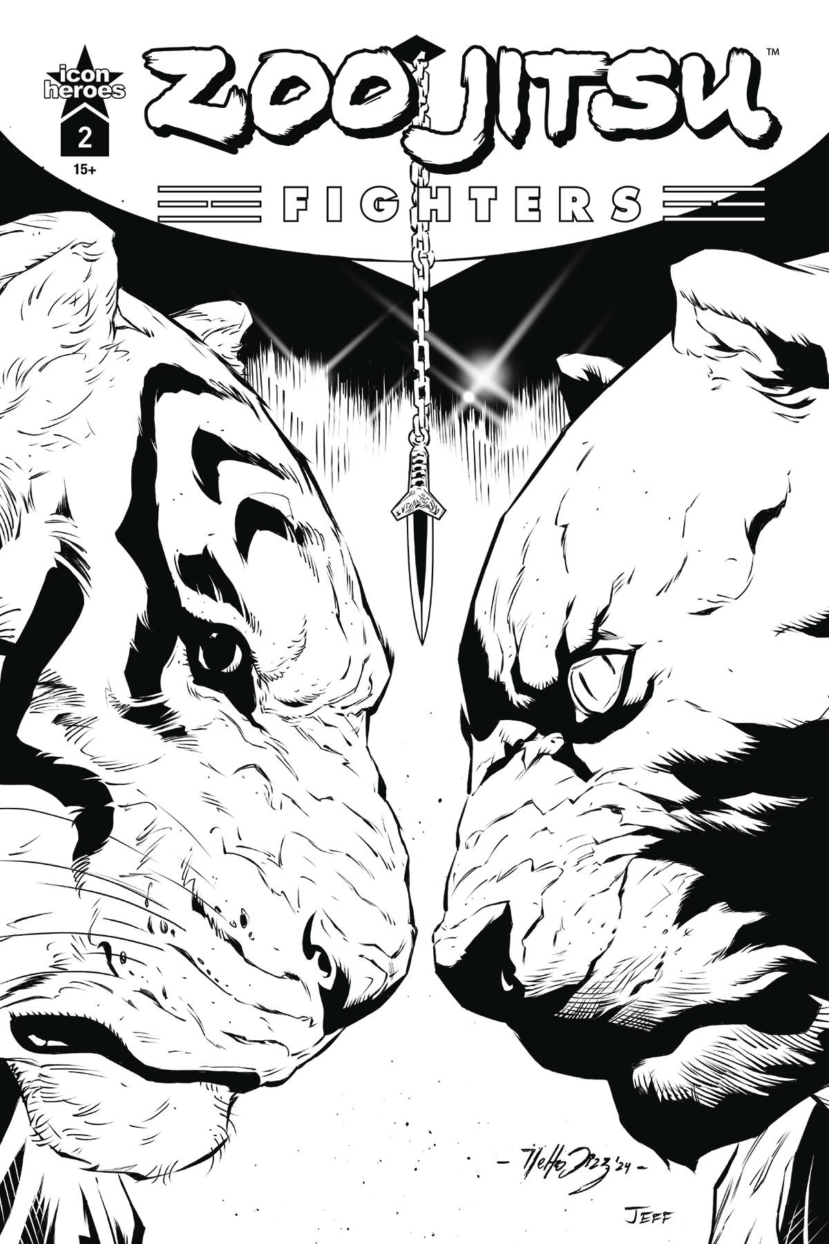 ZOO JITSU FIGHTERS #2 (OF 4) CVR E DIAZ B&W (C: 0-1-2)