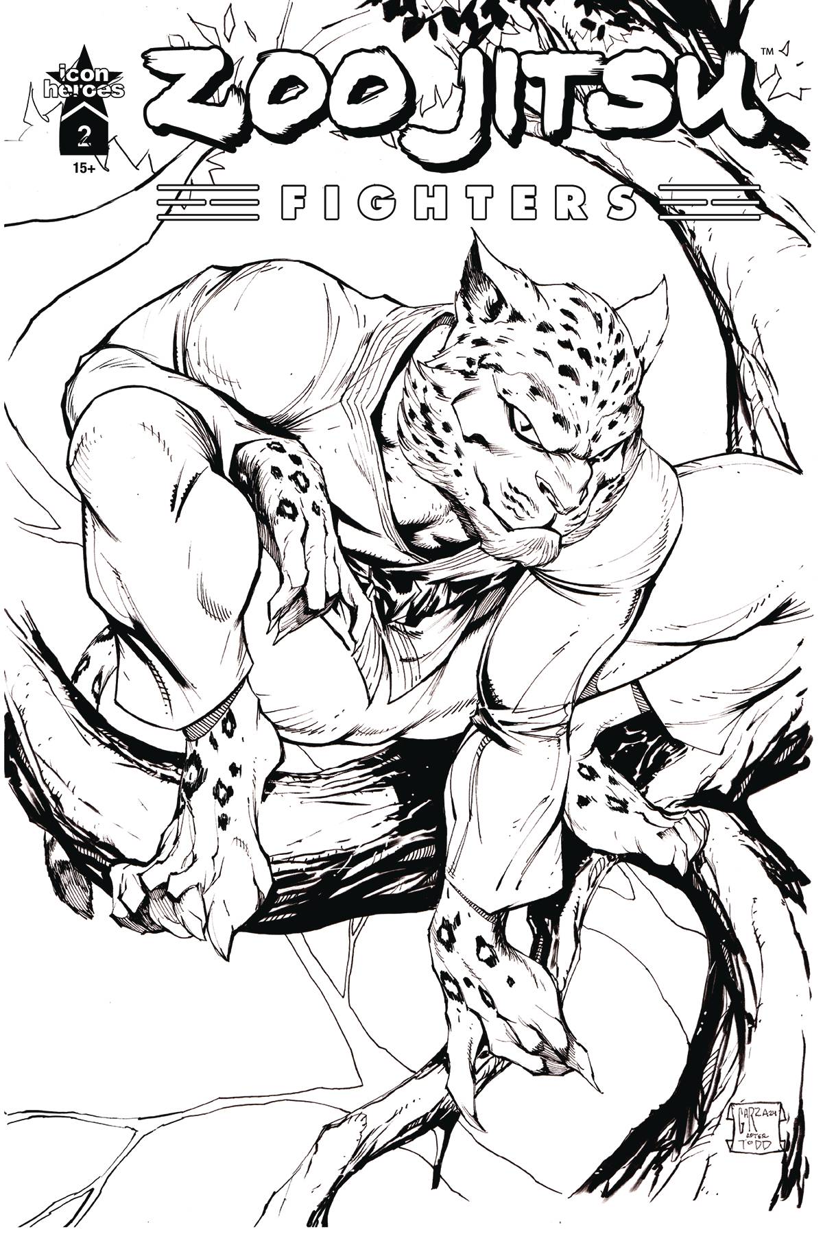 ZOO JITSU FIGHTERS #2 (OF 4) CVR G GARZA B&W (C: 0-1-2)
