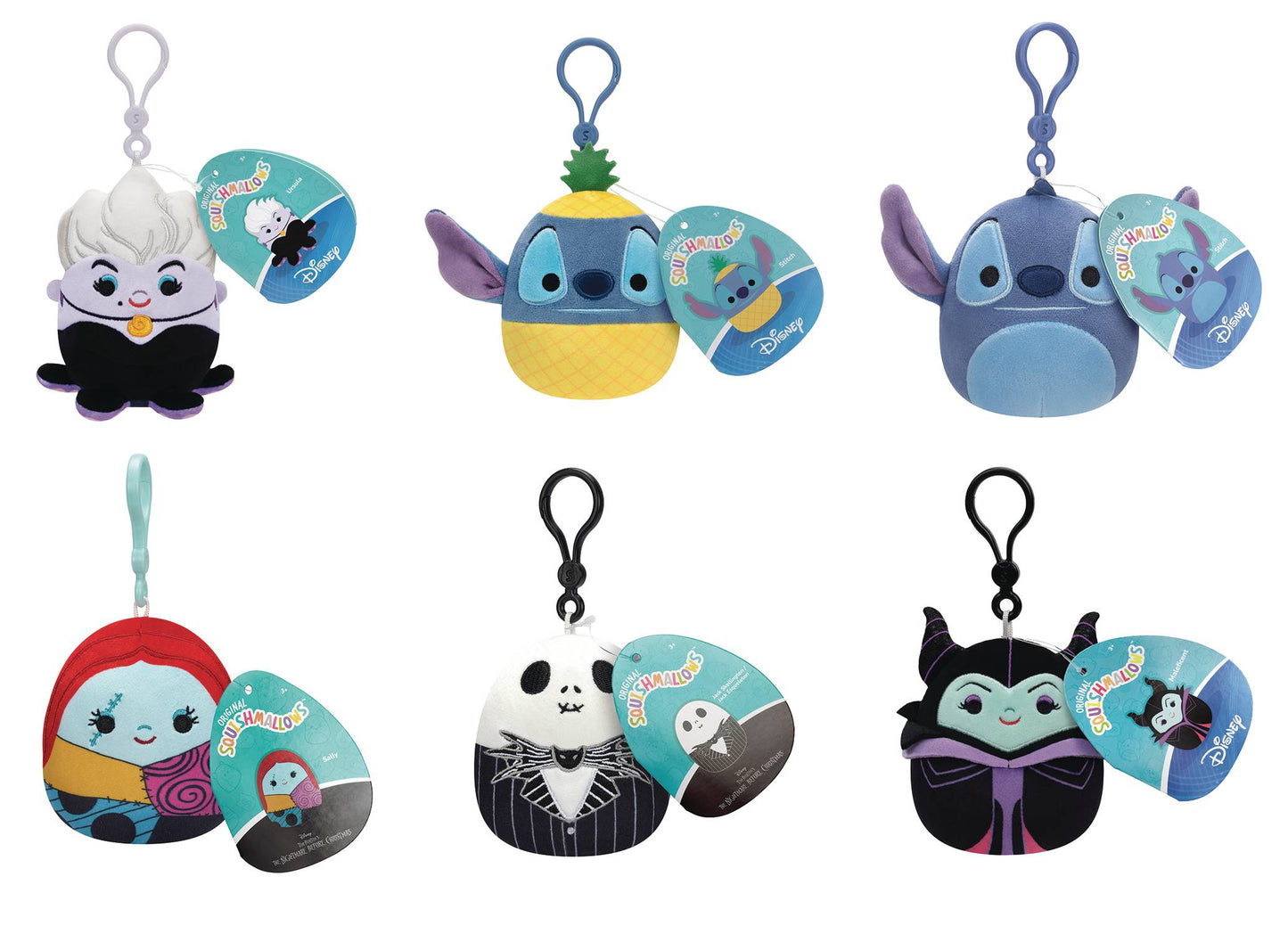 SQUISHMALLOWS DISNEY 3IN CLIP-ON 12PC ASST (NET) (C: 1-1-2)