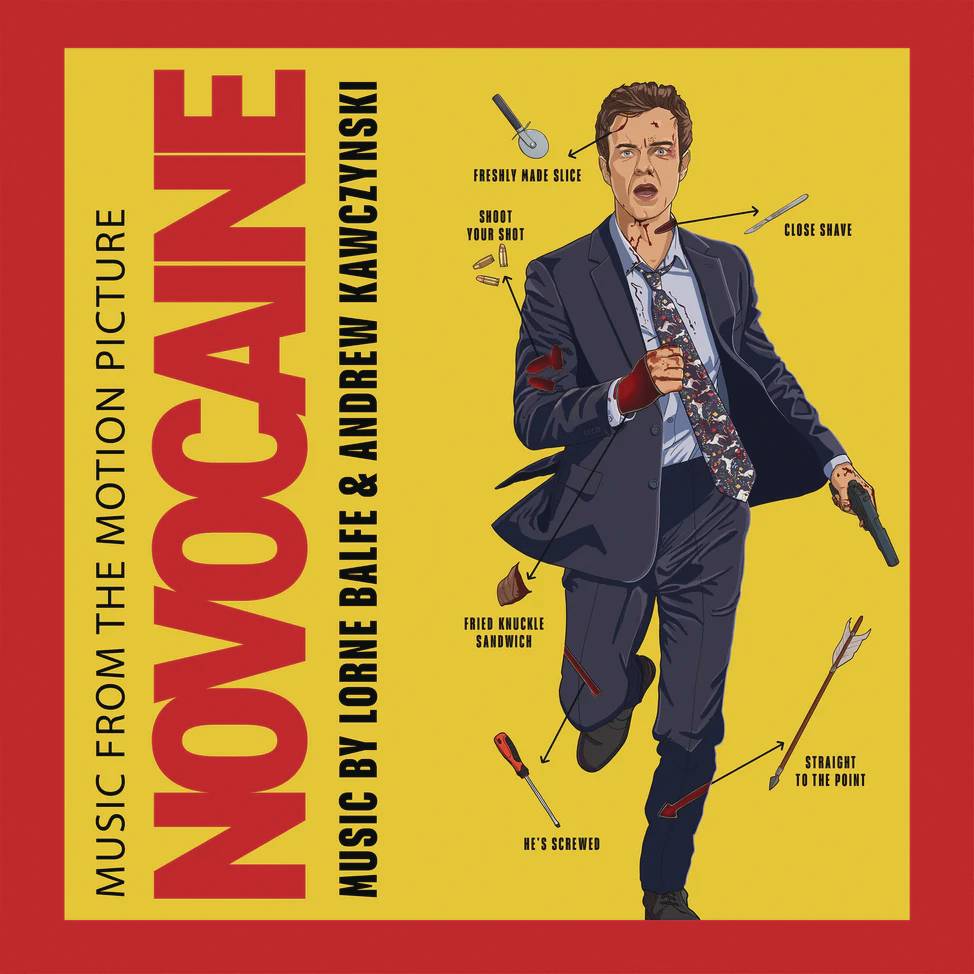 NOVOCAINE MUSIC FROM THE MOTION PICTURE TRI-COLOR VINYL LP (