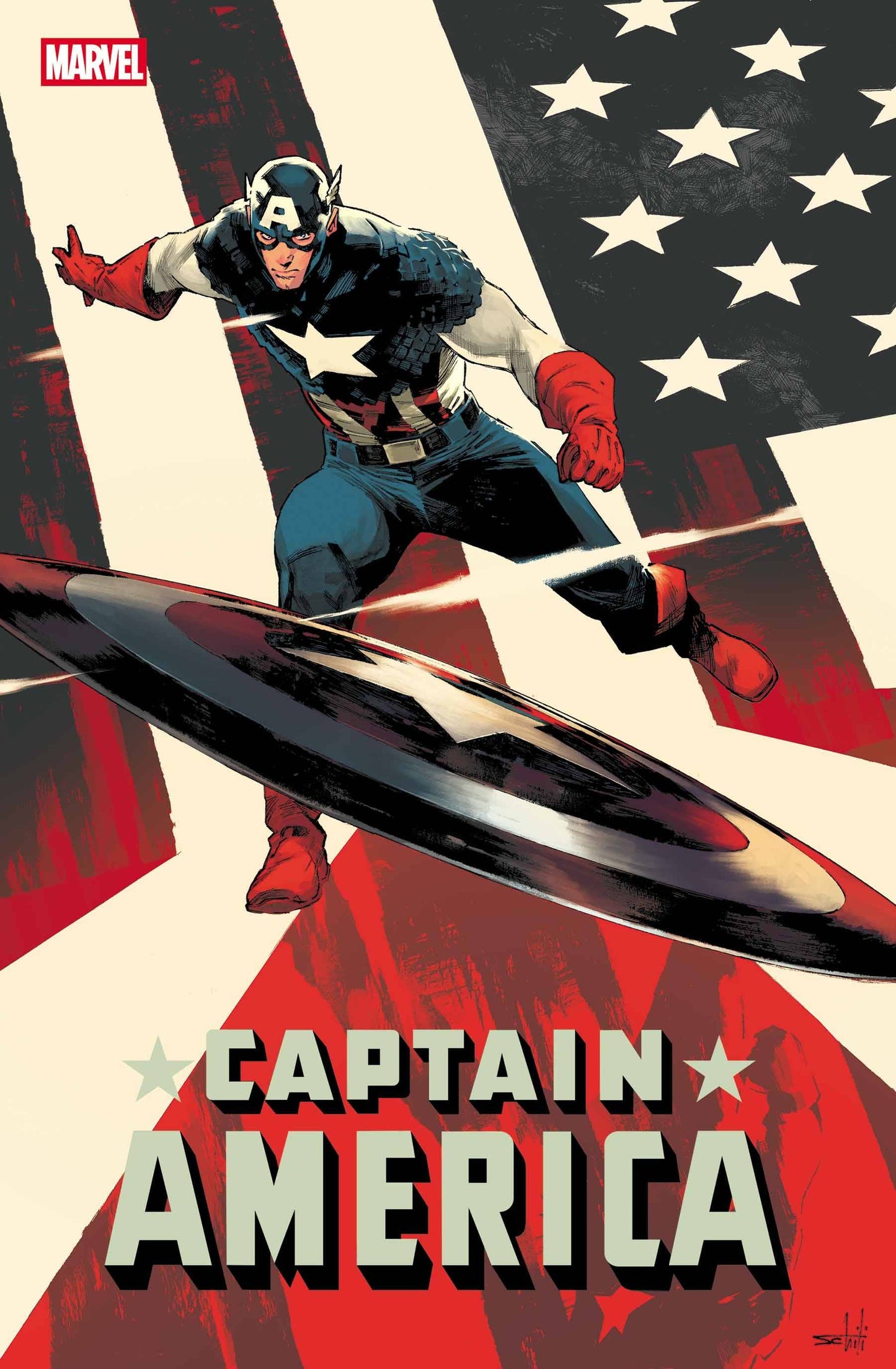 CAPTAIN AMERICA #1 25 COPY INCV VALERIO SCHITI VAR