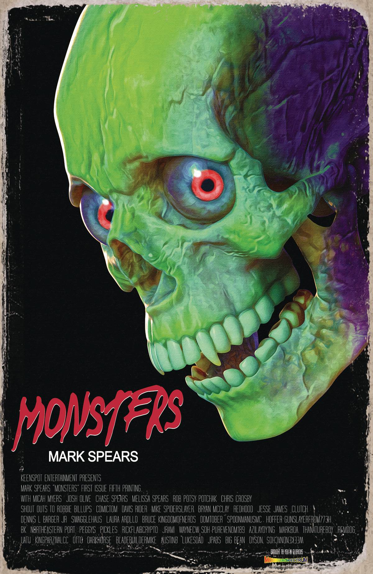 MARK SPEARS MONSTERS #1 5TH PTG CVR B 20 COPY EVIL DEAD INCV