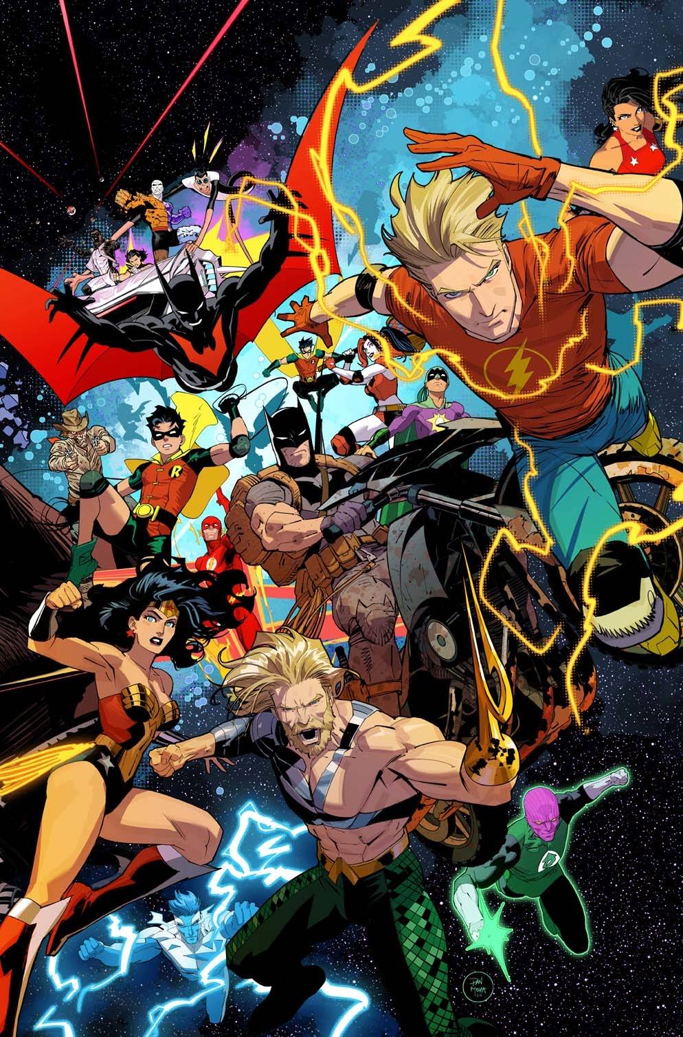 JUSTICE LEAGUE UNLIMITED #8 CVR A DAN MORA CONNECTING