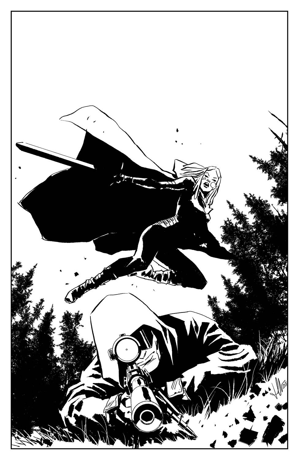 LOST FANTASY #2 CVR C INC 1:15 LUCA CASALANGUIDA B&W VAR