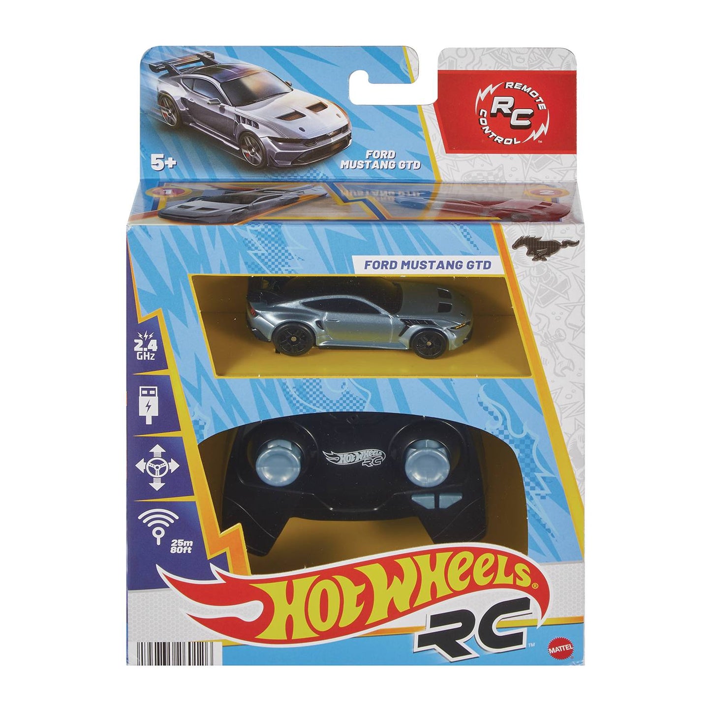 HOT WHEELS RC 1/64 SCALE FORD MUSTANG GTD (NET) (C: 1-1-2)