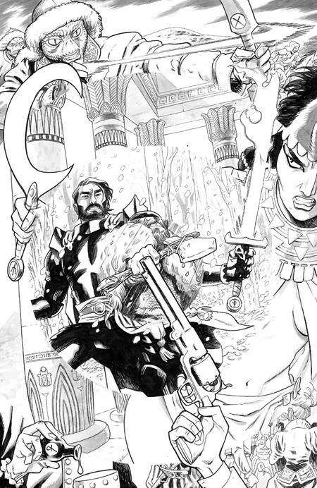 SIXTH GUN BATTLE FOR THE SIX #1 CVR F 50 COPY INCV HURTT BW