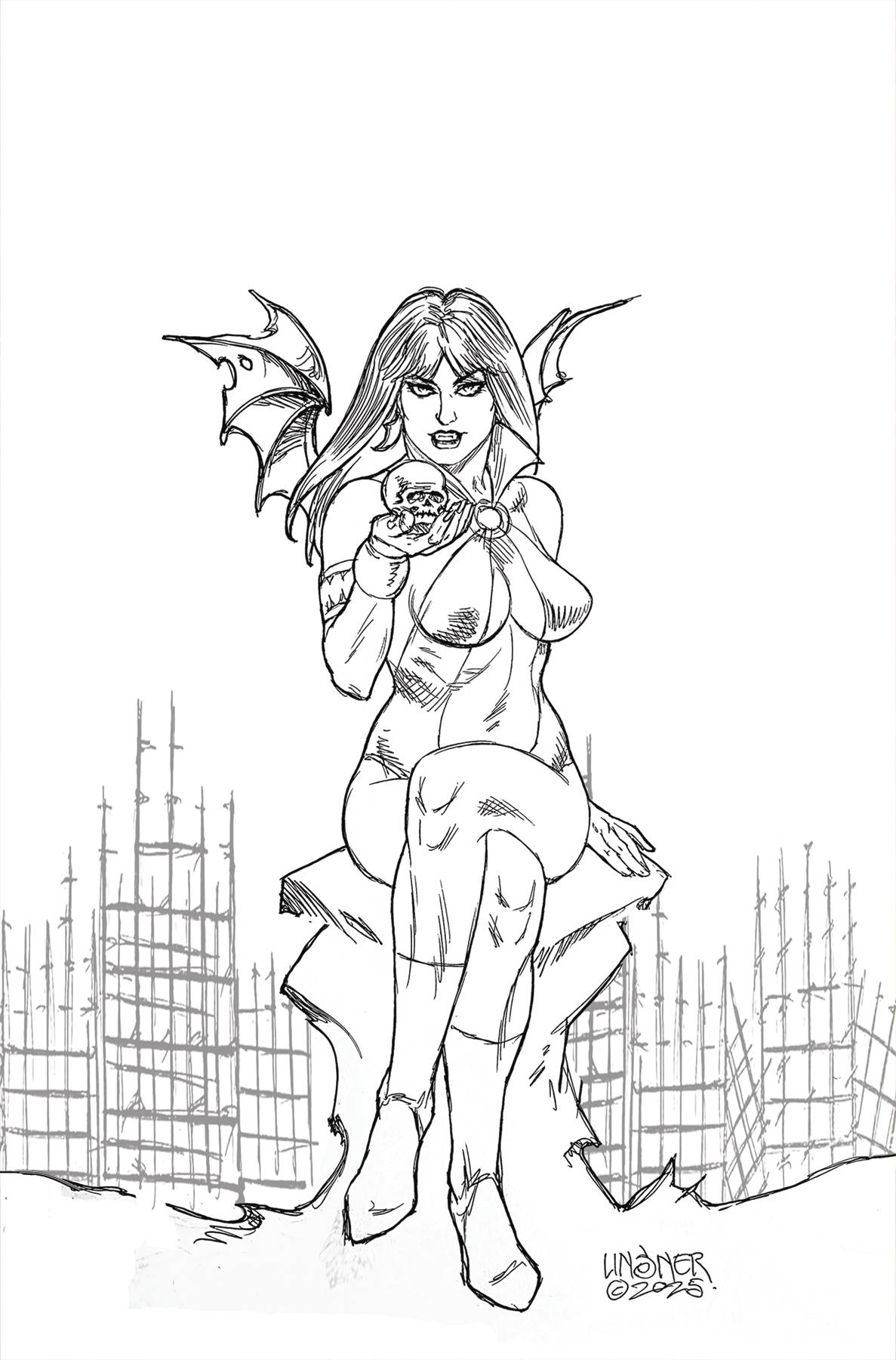 VAMPIRELLA ARMAGEDDON #1 CVR S 20 COPY INCV LINSNER LINE ART