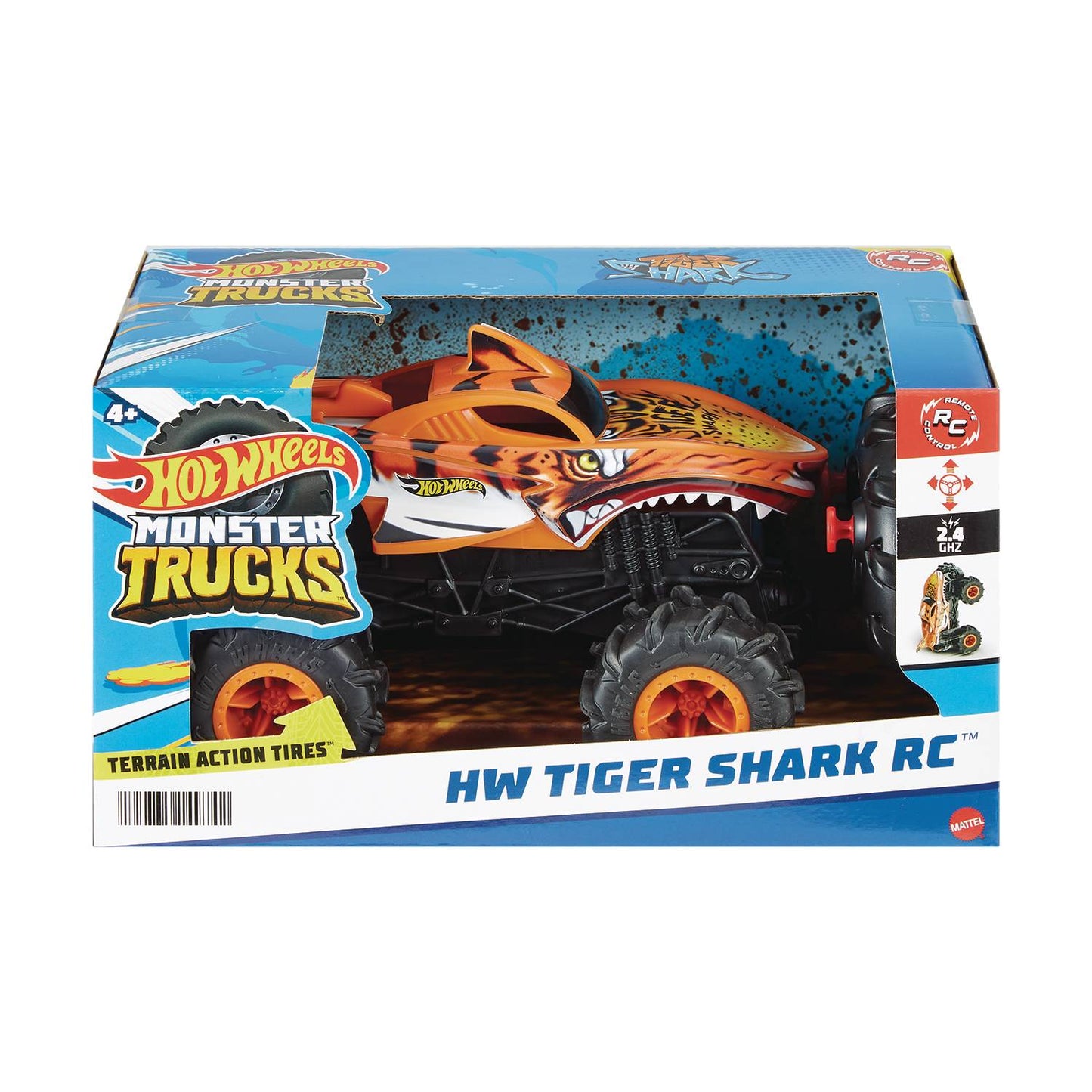 HOT WHEELS RC MONSTER TRUCKS 1/24 SCALE TIGER SHARK (NET) (C