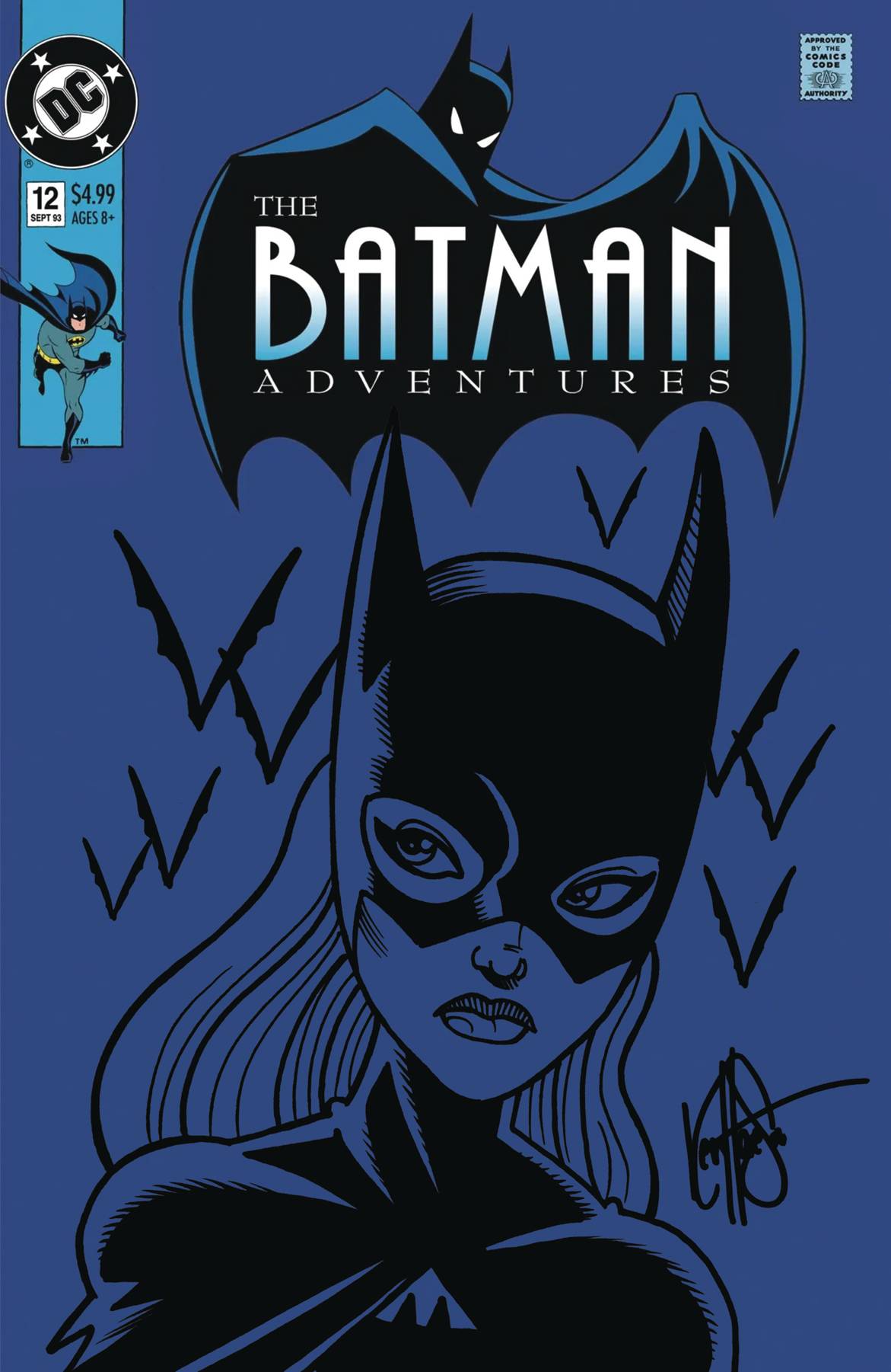 DF BATMAN ADV #12 HAESER S&N & REMARK BATGIRL SKETCH (C: 0-1