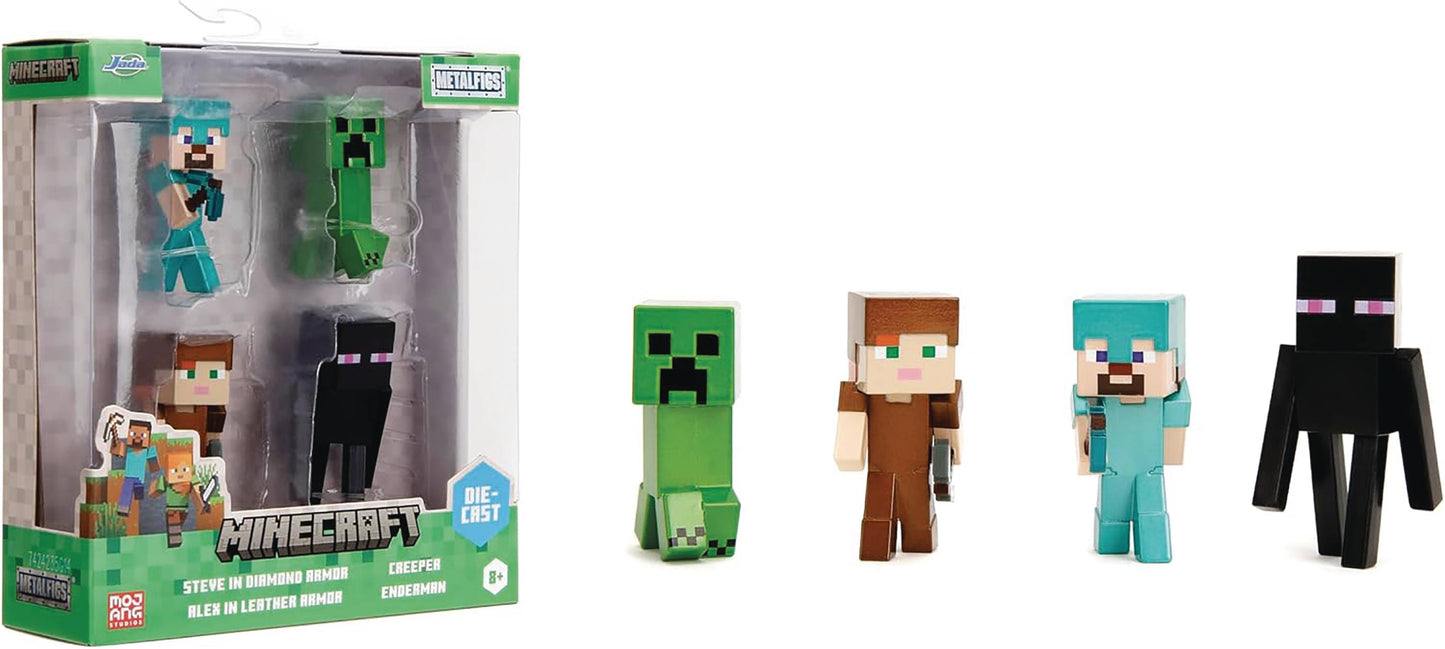 MINECRAFT 2.5IN METALFIGS 4PK W3 (NET) (C: 1-1-2)