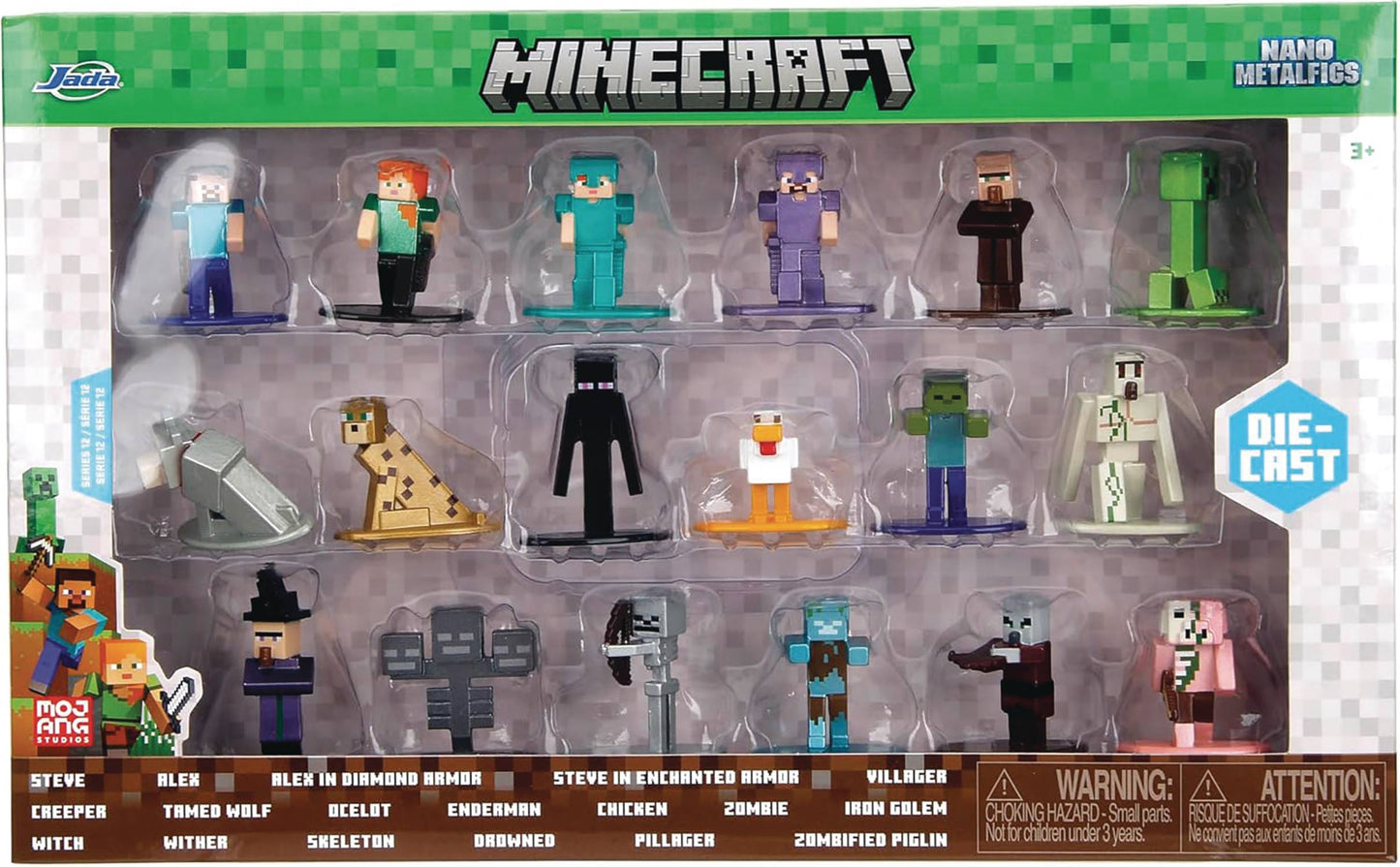 MINECRAFT 1.65IN NANO METALFIGS 18PK W12 (NET) (C: 1-1-2)