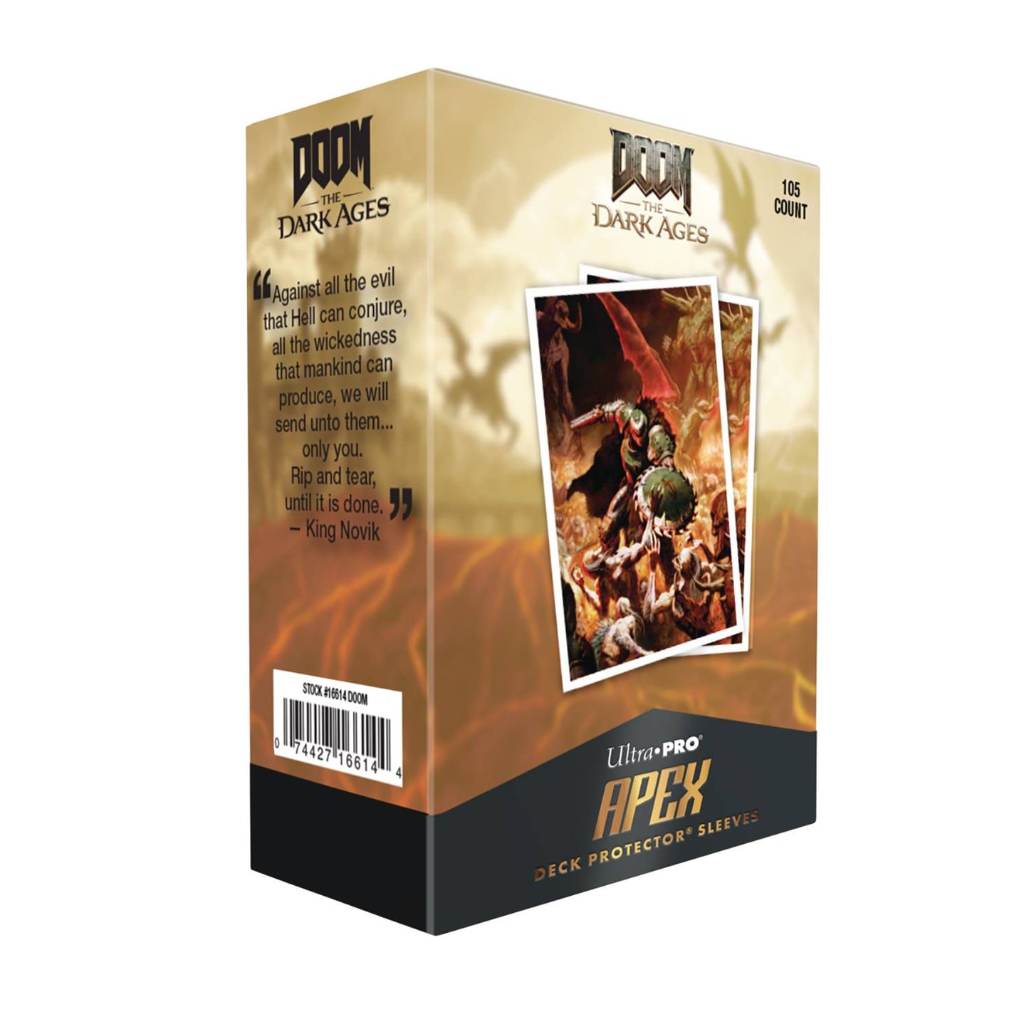DOOM 105CT APEX DECK PROTECTOR SLEEVES 1 FOR BETHESDA (NET)