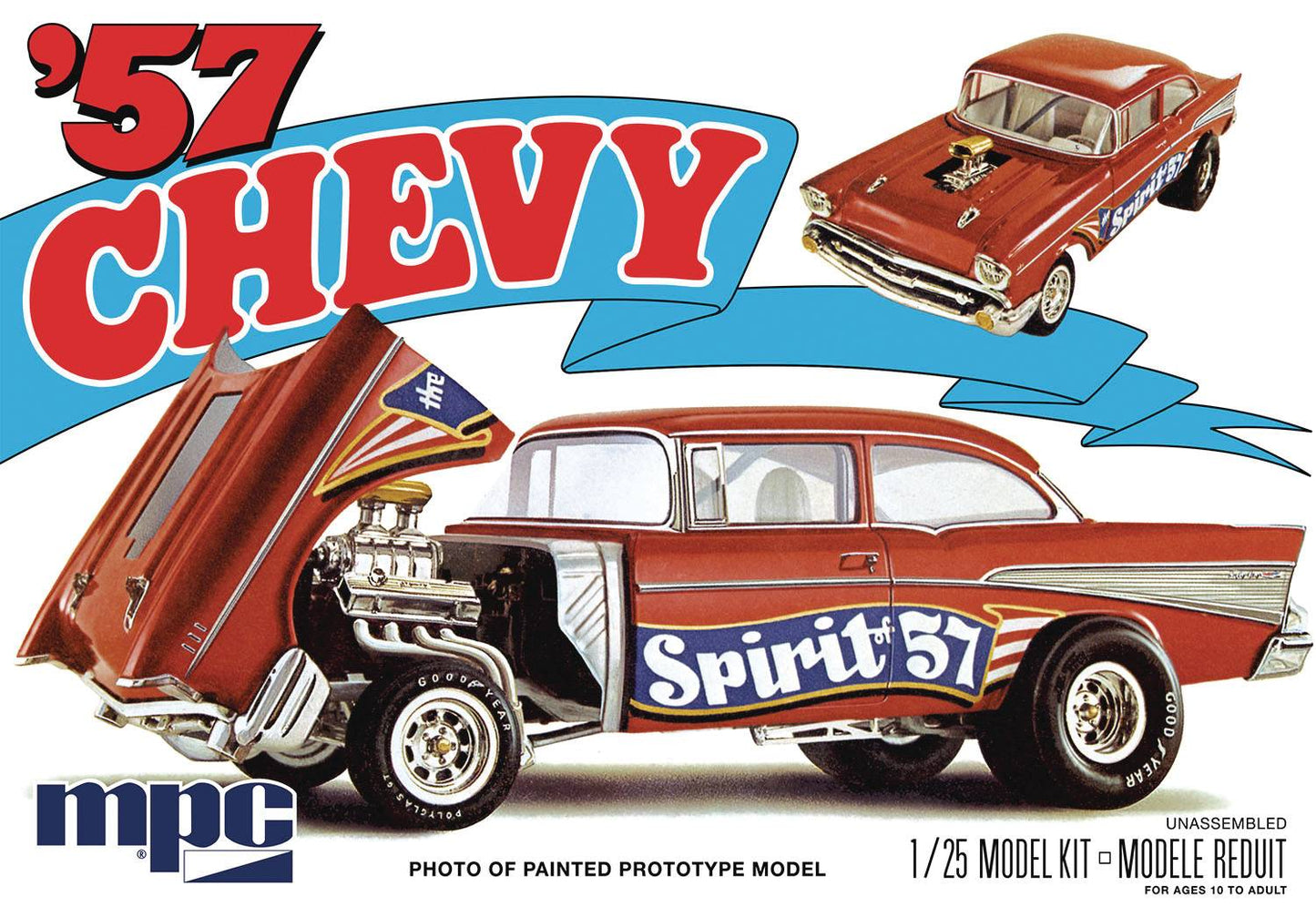 1957 CHEVY BEL AIR SPIRIT OF 57 MPC 1/25 MODEL KIT (Net) (C:
