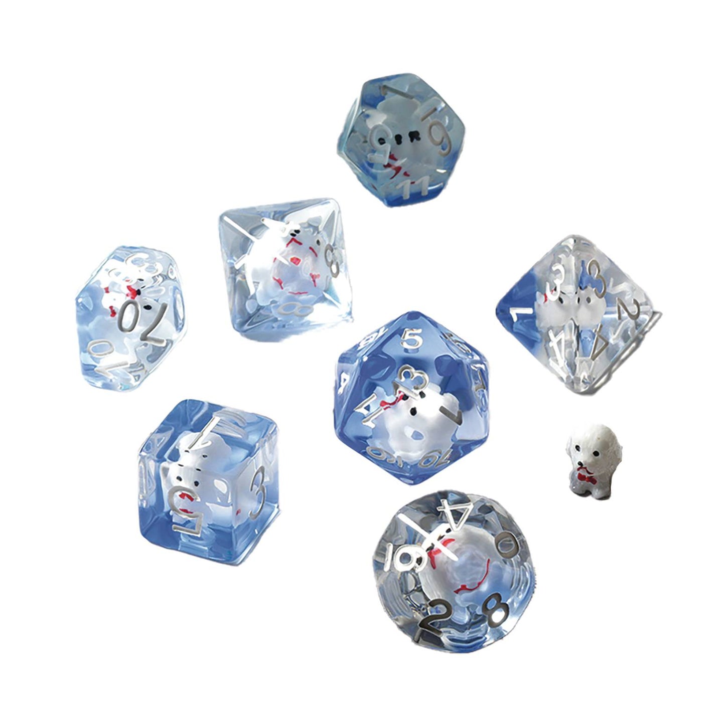 RESIN DICE POODLE 7PC SET (NET) (C: 1-1-2)