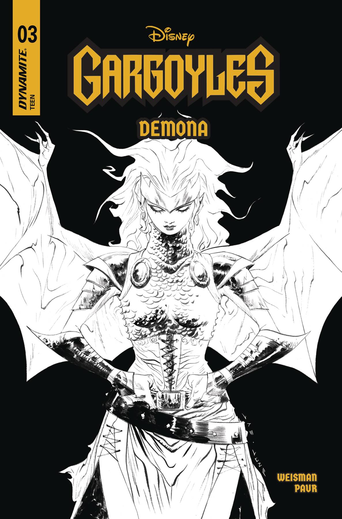 GARGOYLES DEMONA #3 CVR G 10 COPY INCV LEE LINE ART (C: 1-0-