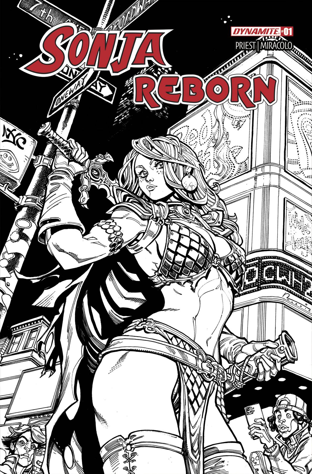 SONJA REBORN #1 CVR O 10 COPY INCV HARDIN LINE ART