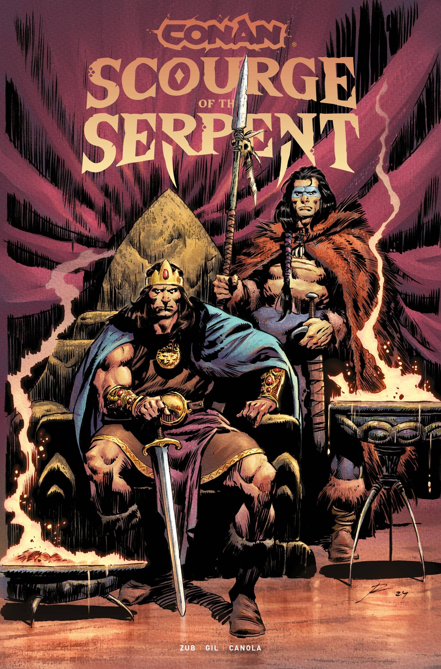 CONAN THE BARBARIAN SCOURGE OF THE SERPENT #1 (OF 4) CVR F (