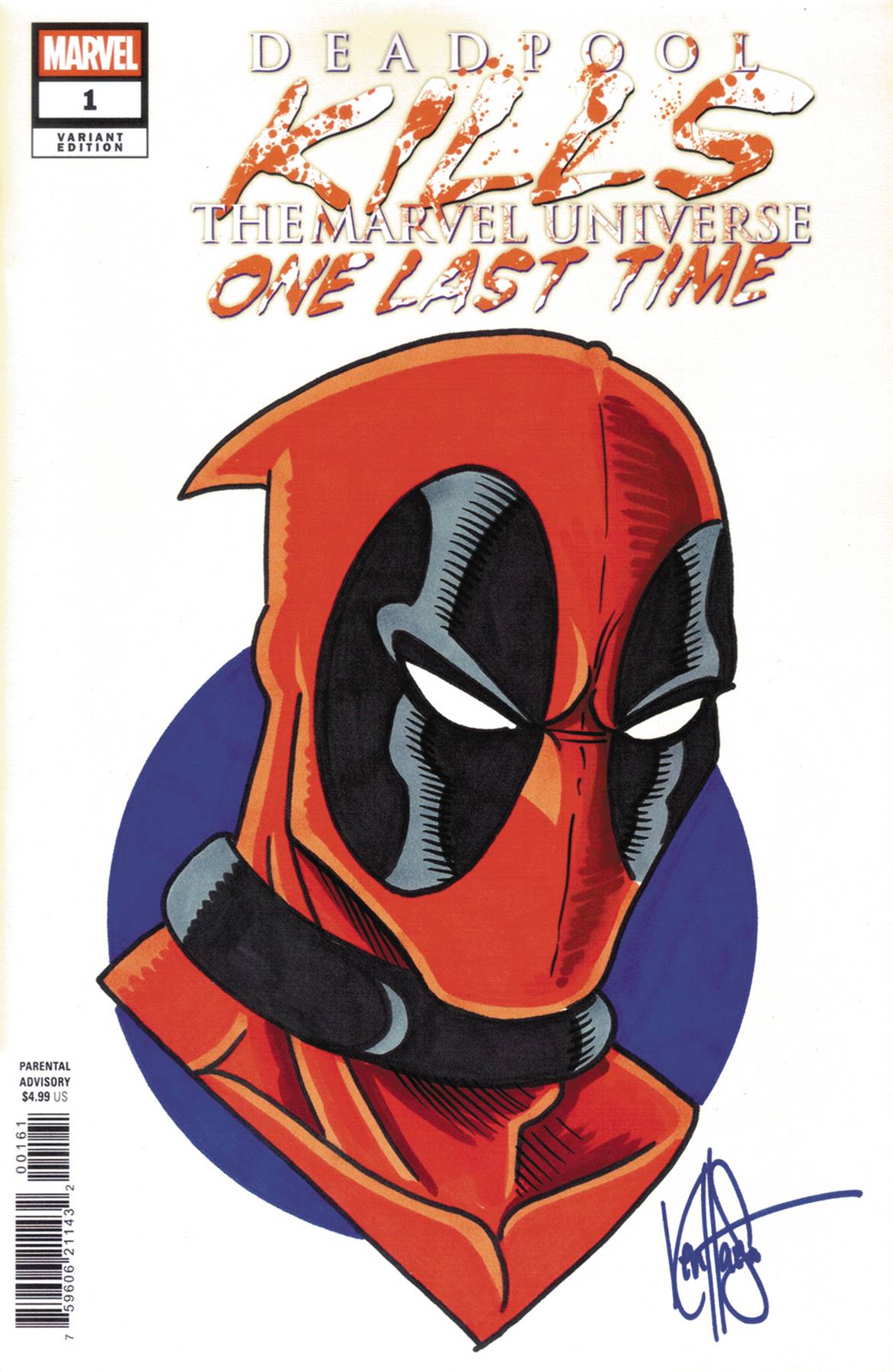 DF DEADPOOL KILLS MARVEL UNIVERSE #1 BLANK HAESER SKETCH (C: