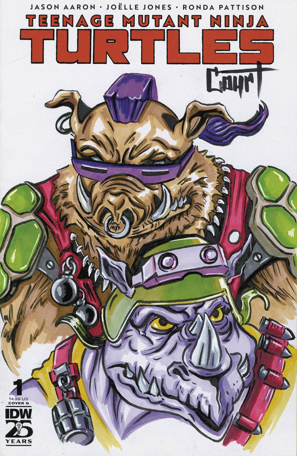DF TMNT #1 JESSICA COURT BEBOP & ROCKSTEADY SKETCH (C: 0-1-2