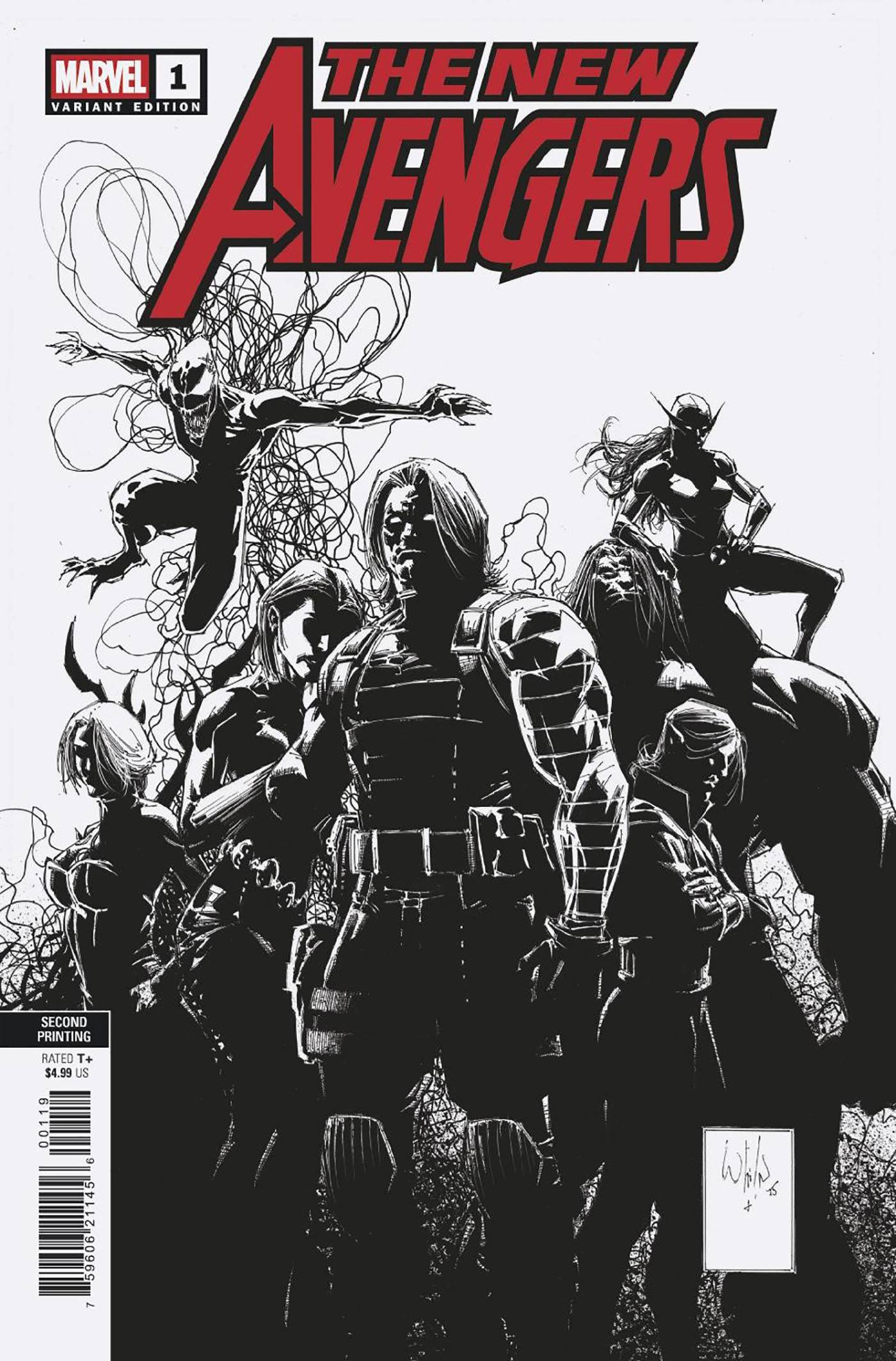 NEW AVENGERS #1 2ND PTG CVR B INC 1-25 WHILCE PORTACIO