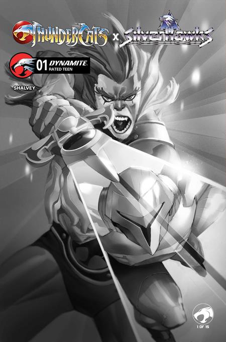THUNDERCATS X SILVERHAWKS #1 CVR K INC 1:20 ERIC CANETE B&W VAR